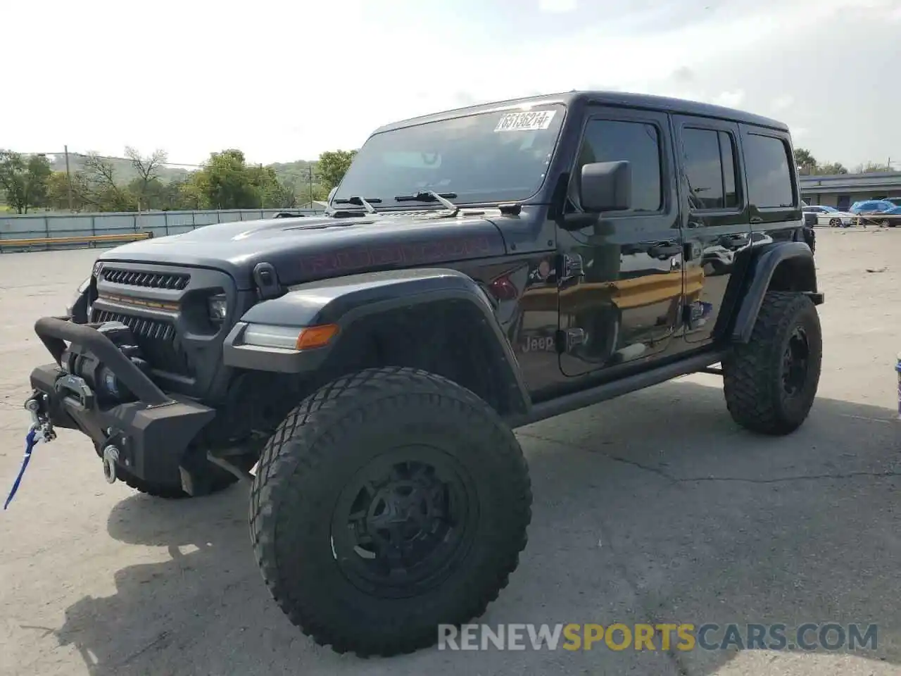 1 Photograph of a damaged car 1C4HJXFN4MW695887 JEEP WRANGLER 2021