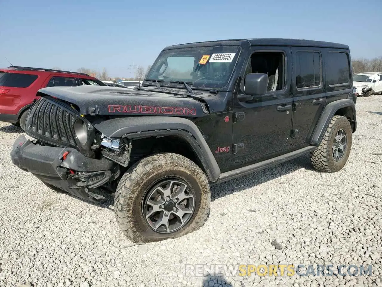 1 Photograph of a damaged car 1C4HJXFN8MW558306 JEEP WRANGLER 2021