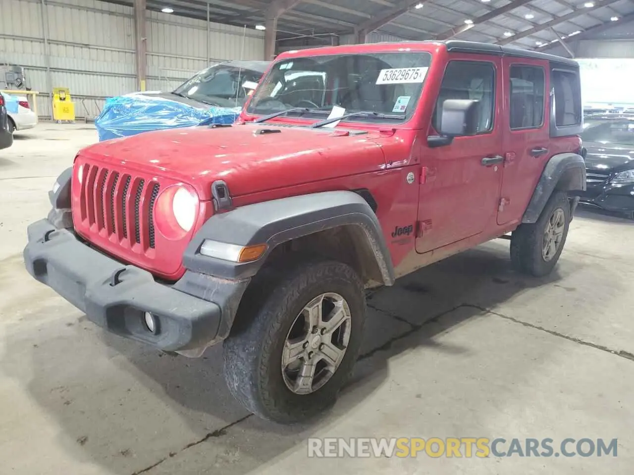 1 Photograph of a damaged car 1C4HJXKN0MW698193 JEEP WRANGLER 2021