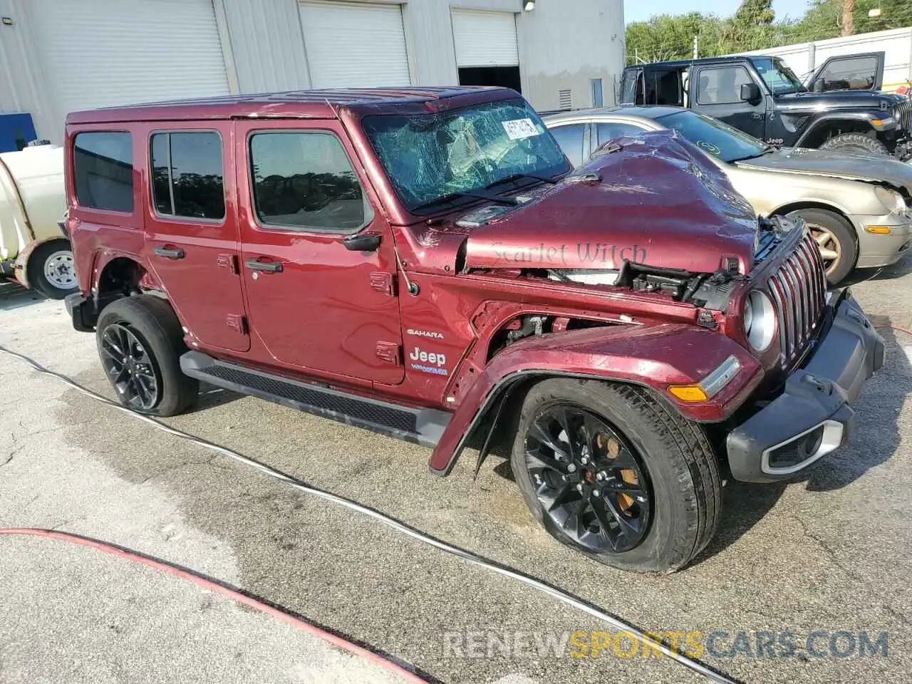 4 Photograph of a damaged car 1C4JJXP66MW676993 JEEP WRANGLER 2021