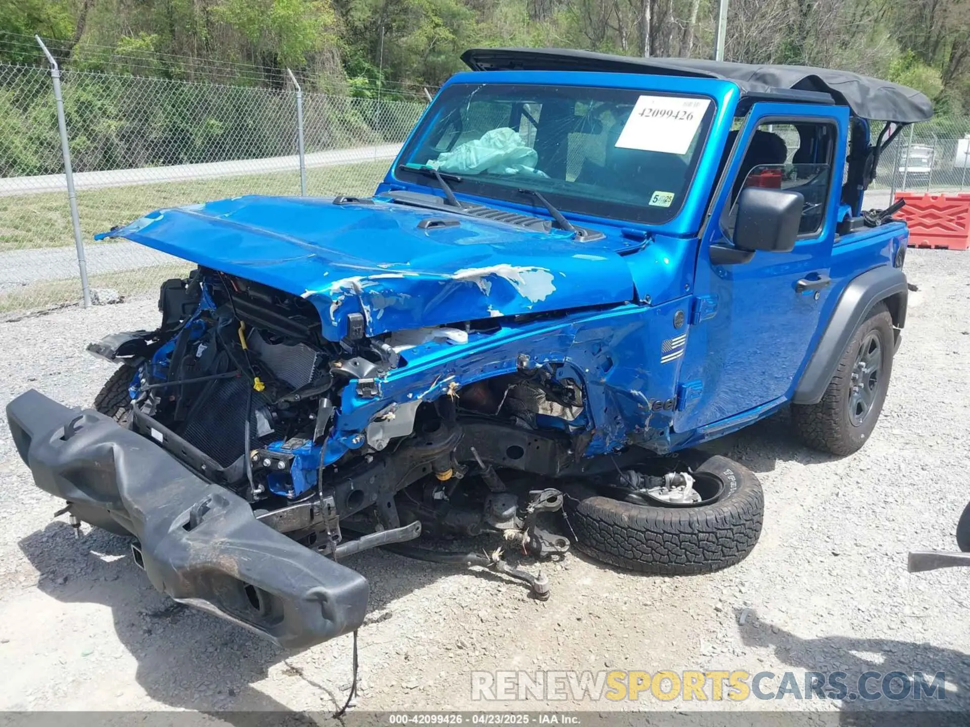 2 Photograph of a damaged car 1C4GJXAG5NW201364 JEEP WRANGLER 2022