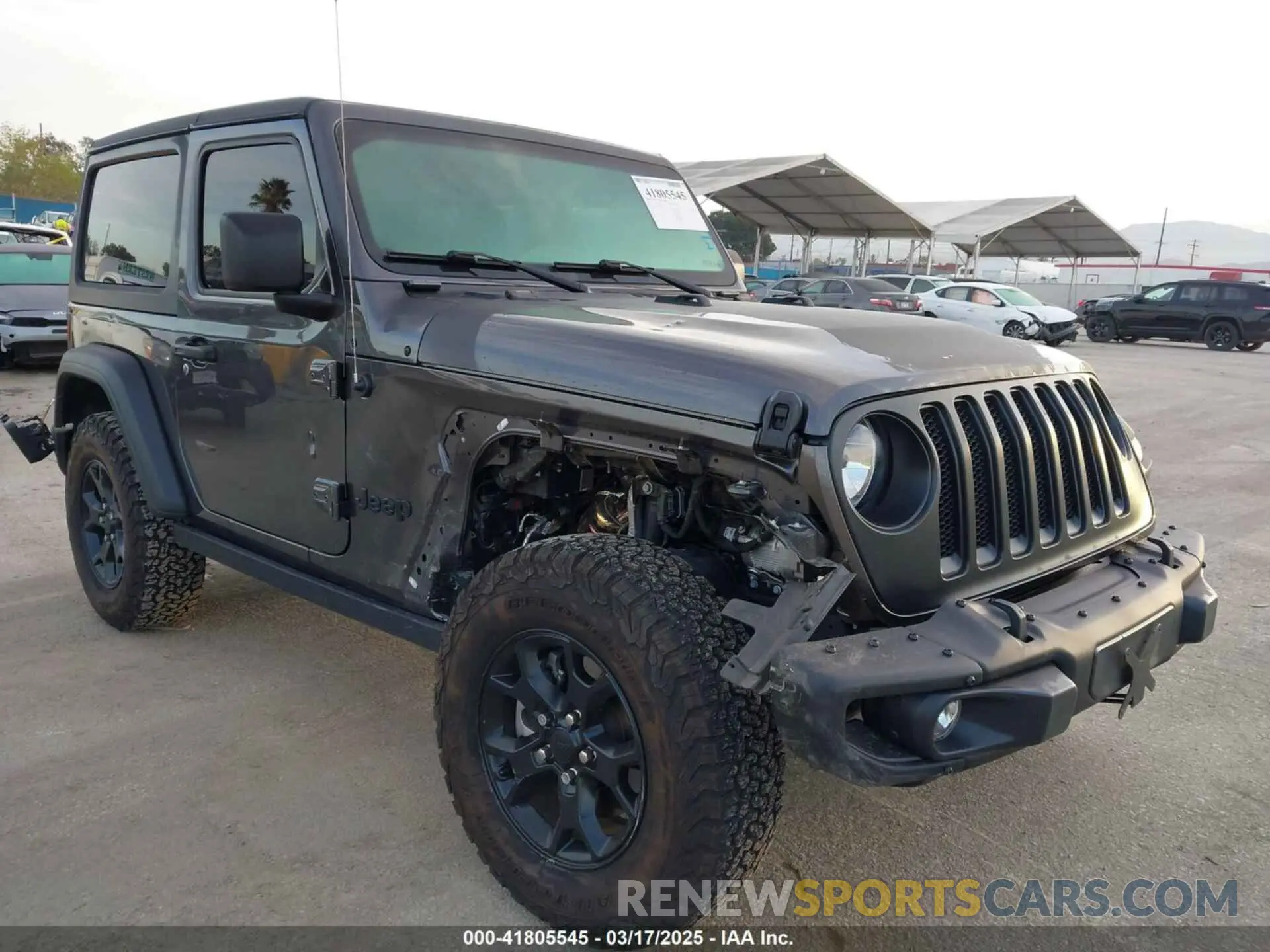 1 Photograph of a damaged car 1C4GJXAGXNW258207 JEEP WRANGLER 2022