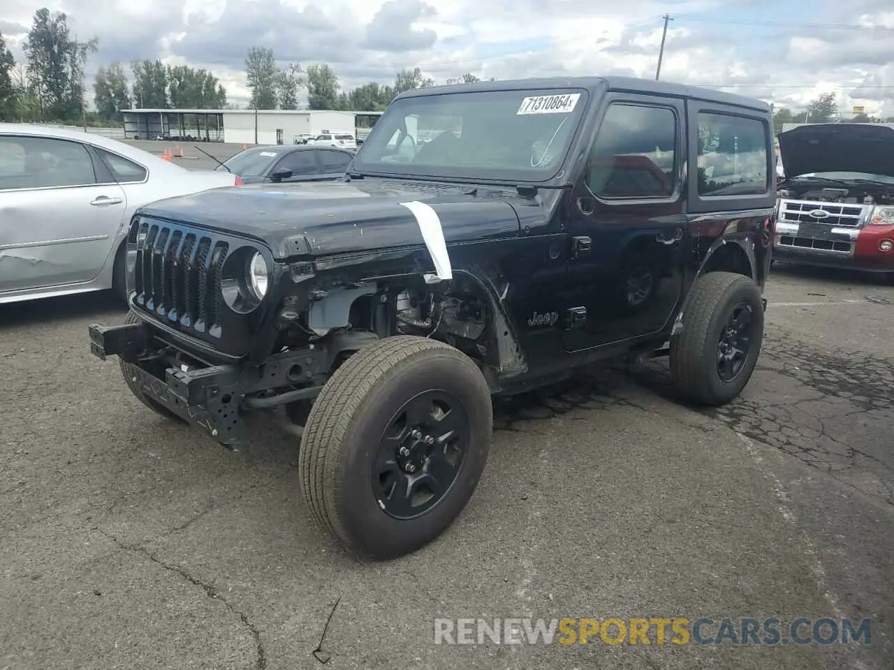 1 Photograph of a damaged car 1C4GJXAN6NW240303 JEEP WRANGLER 2022