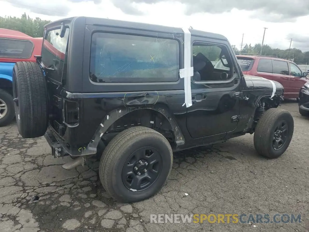 3 Photograph of a damaged car 1C4GJXAN6NW240303 JEEP WRANGLER 2022