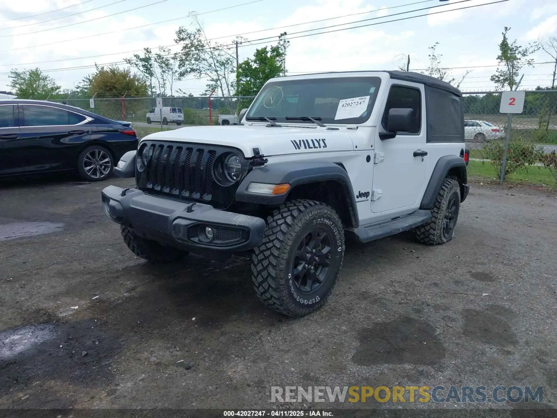 2 Photograph of a damaged car 1C4GJXAN9NW124190 JEEP WRANGLER 2022