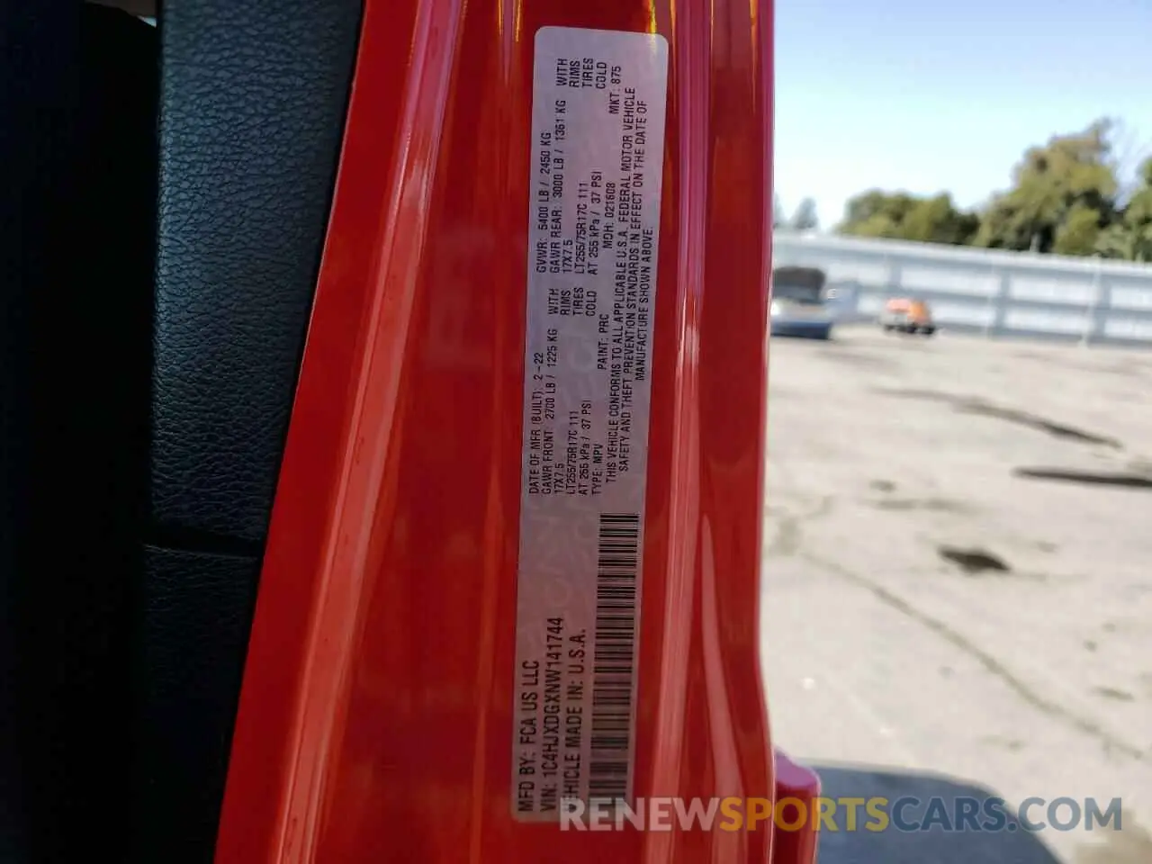 12 Photograph of a damaged car 1C4HJXDGXNW141744 JEEP WRANGLER 2022