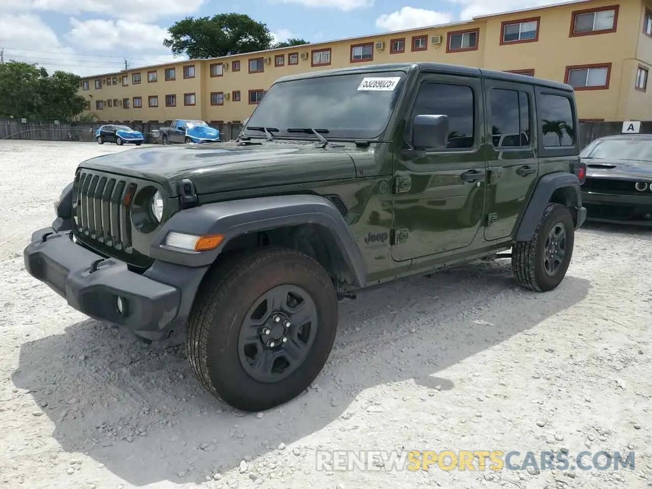1 Photograph of a damaged car 1C4HJXDGXNW180320 JEEP WRANGLER 2022