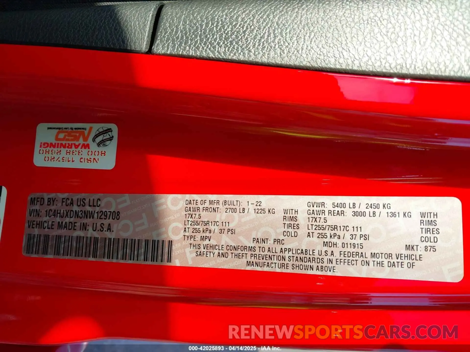 9 Photograph of a damaged car 1C4HJXDN3NW129708 JEEP WRANGLER 2022