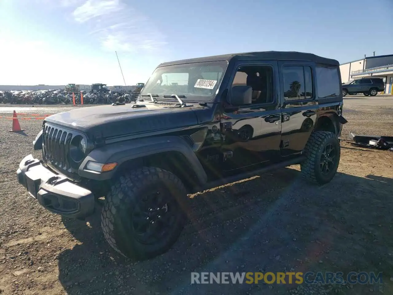 1 Photograph of a damaged car 1C4HJXDN5NW195192 JEEP WRANGLER 2022