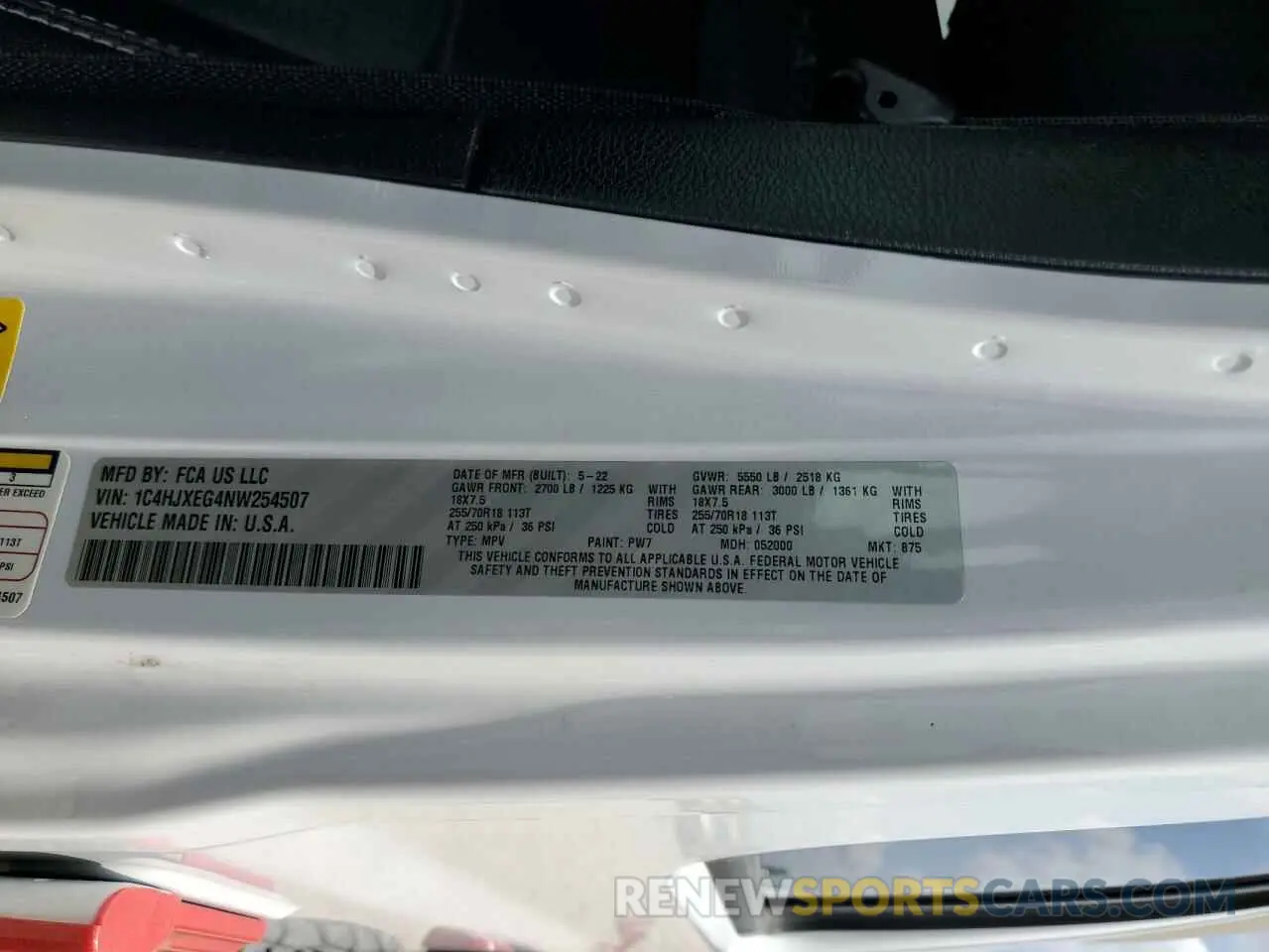 14 Photograph of a damaged car 1C4HJXEG4NW254507 JEEP WRANGLER 2022