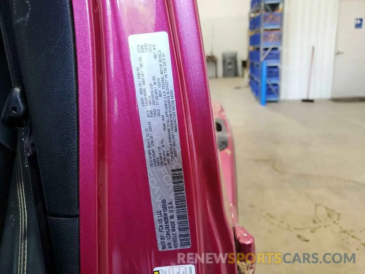 15 Photograph of a damaged car 1C4HJXEN0NW106045 JEEP WRANGLER 2022