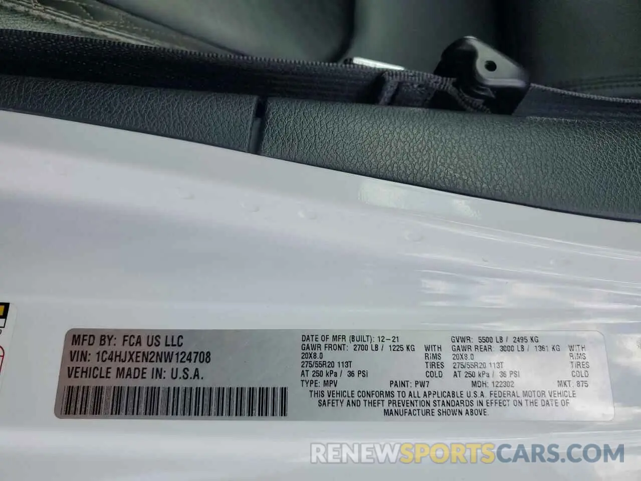 14 Photograph of a damaged car 1C4HJXEN2NW124708 JEEP WRANGLER 2022