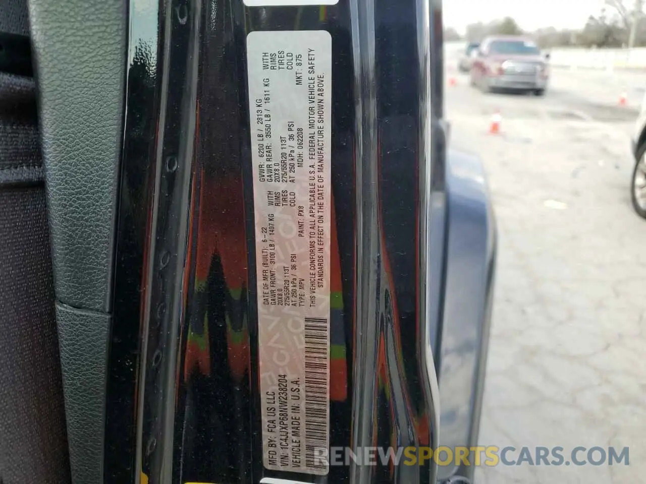 14 Photograph of a damaged car 1C4JJXP68NW238204 JEEP WRANGLER 2022