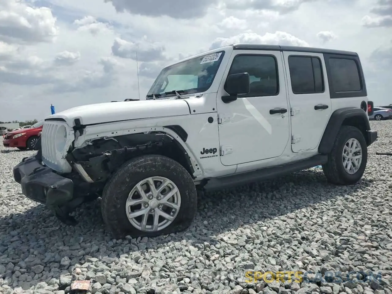 1 Photograph of a damaged car 1C4HJXDG9PW618327 JEEP WRANGLER 2023