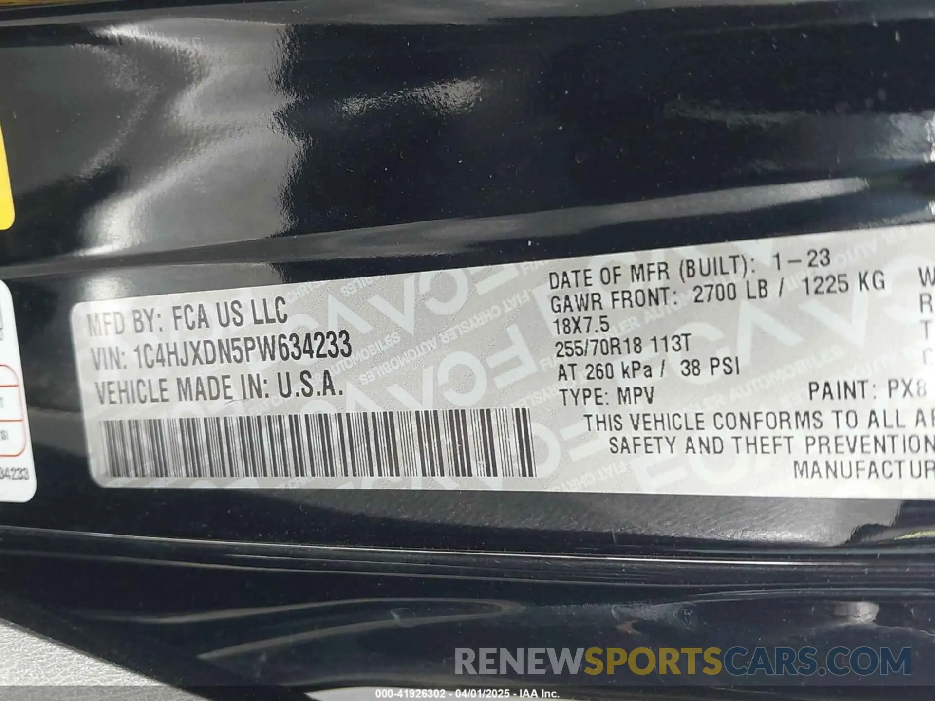 9 Photograph of a damaged car 1C4HJXDN5PW634233 JEEP WRANGLER 2023