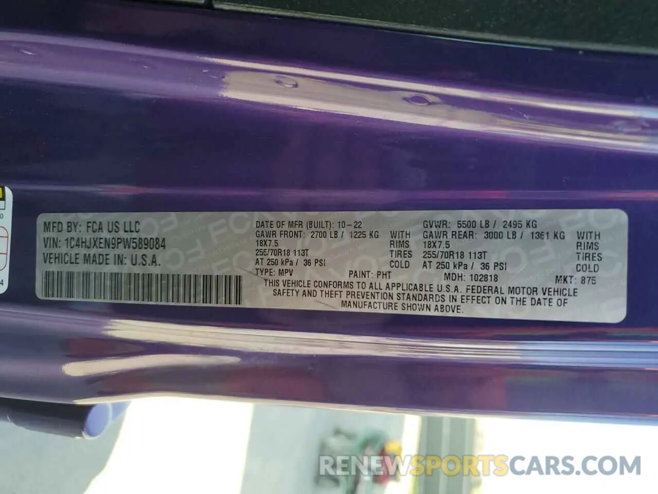 13 Photograph of a damaged car 1C4HJXEN9PW589084 JEEP WRANGLER 2023