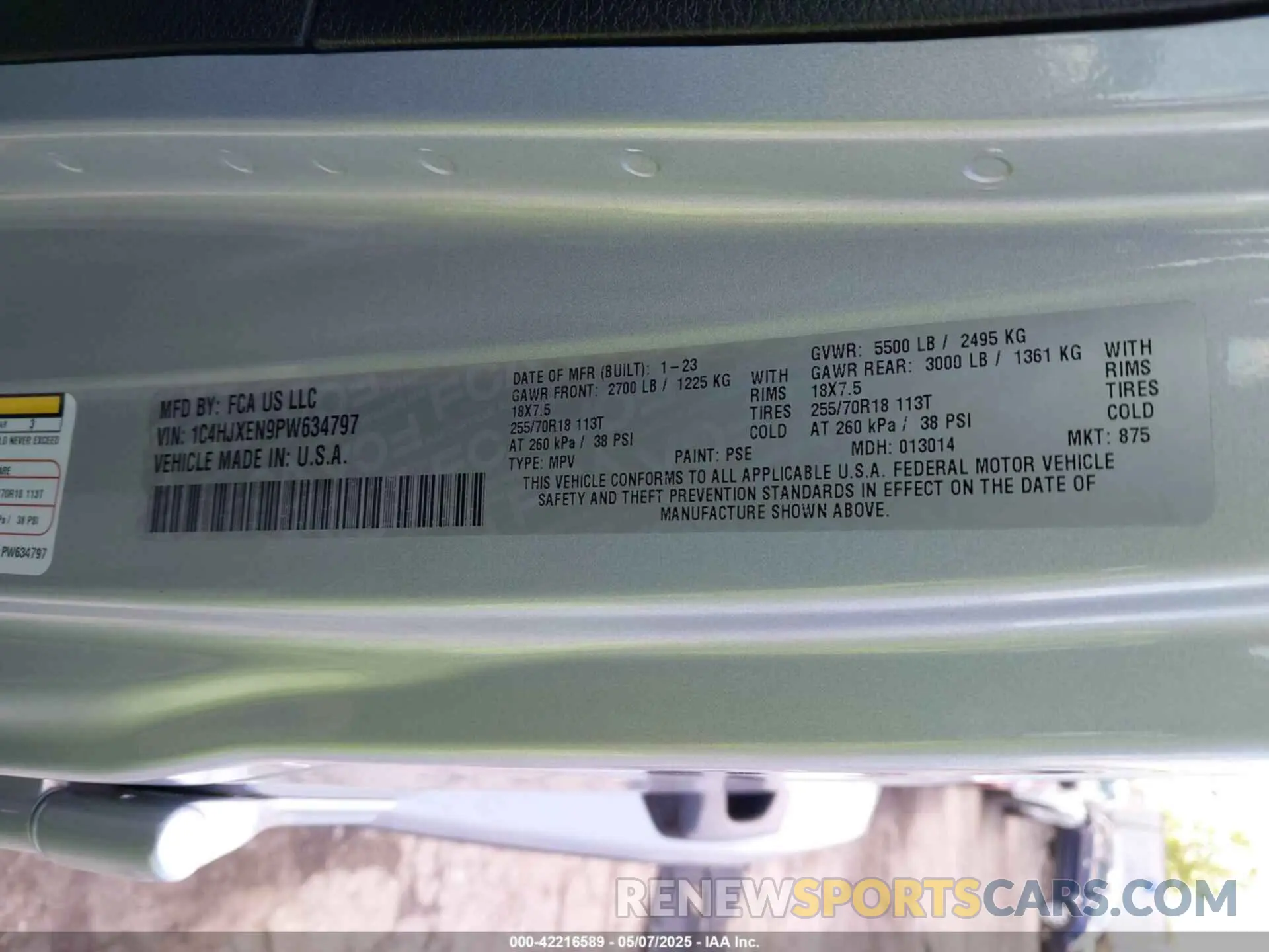 9 Photograph of a damaged car 1C4HJXEN9PW634797 JEEP WRANGLER 2023