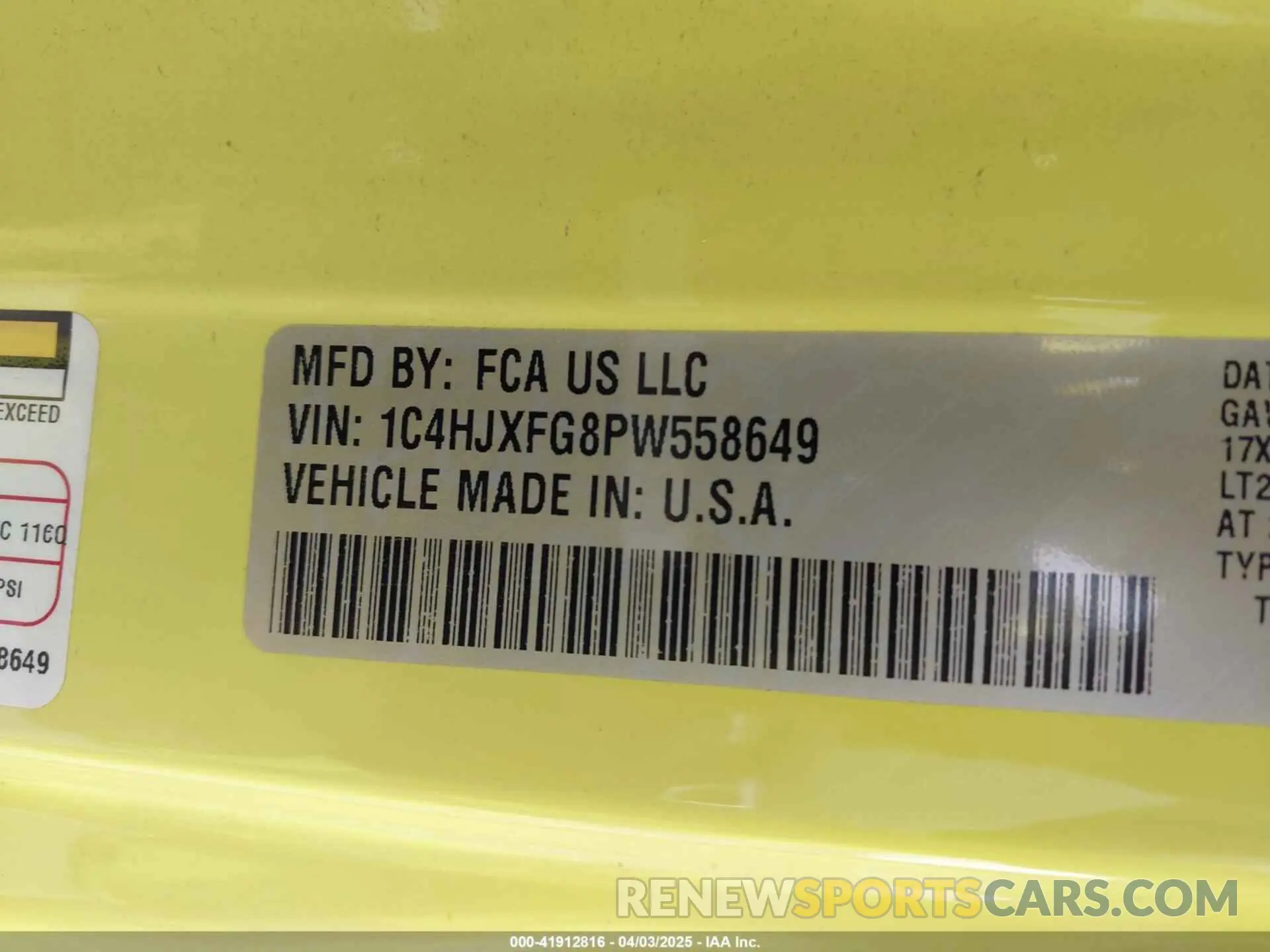 9 Photograph of a damaged car 1C4HJXFG8PW558649 JEEP WRANGLER 2023