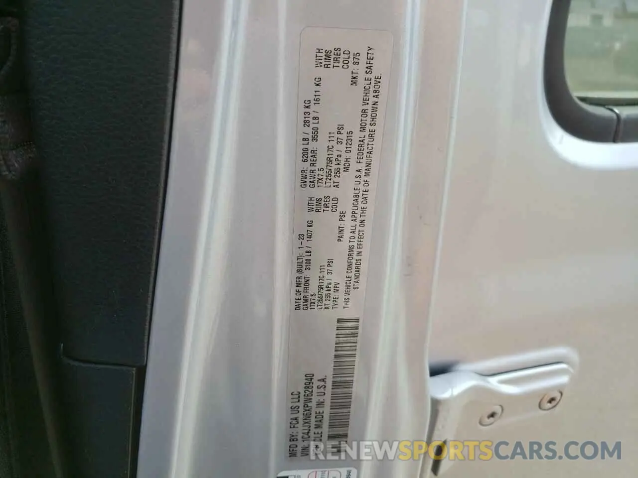 13 Photograph of a damaged car 1C4JJXN6XPW628940 JEEP WRANGLER 2023