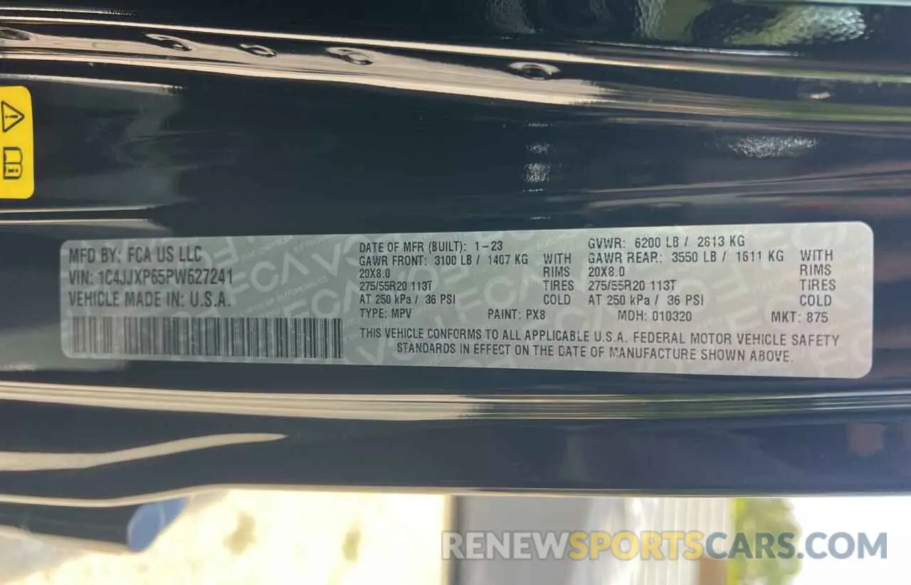 10 Photograph of a damaged car 1C4JJXP65PW627241 JEEP WRANGLER 2023