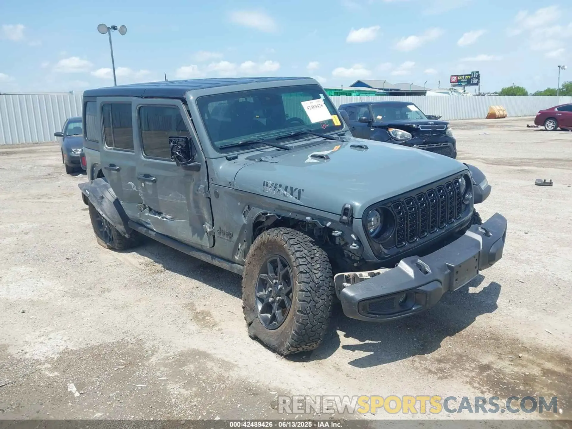 1 Photograph of a damaged car 1C4PJXDG0RW238162 JEEP WRANGLER 2024