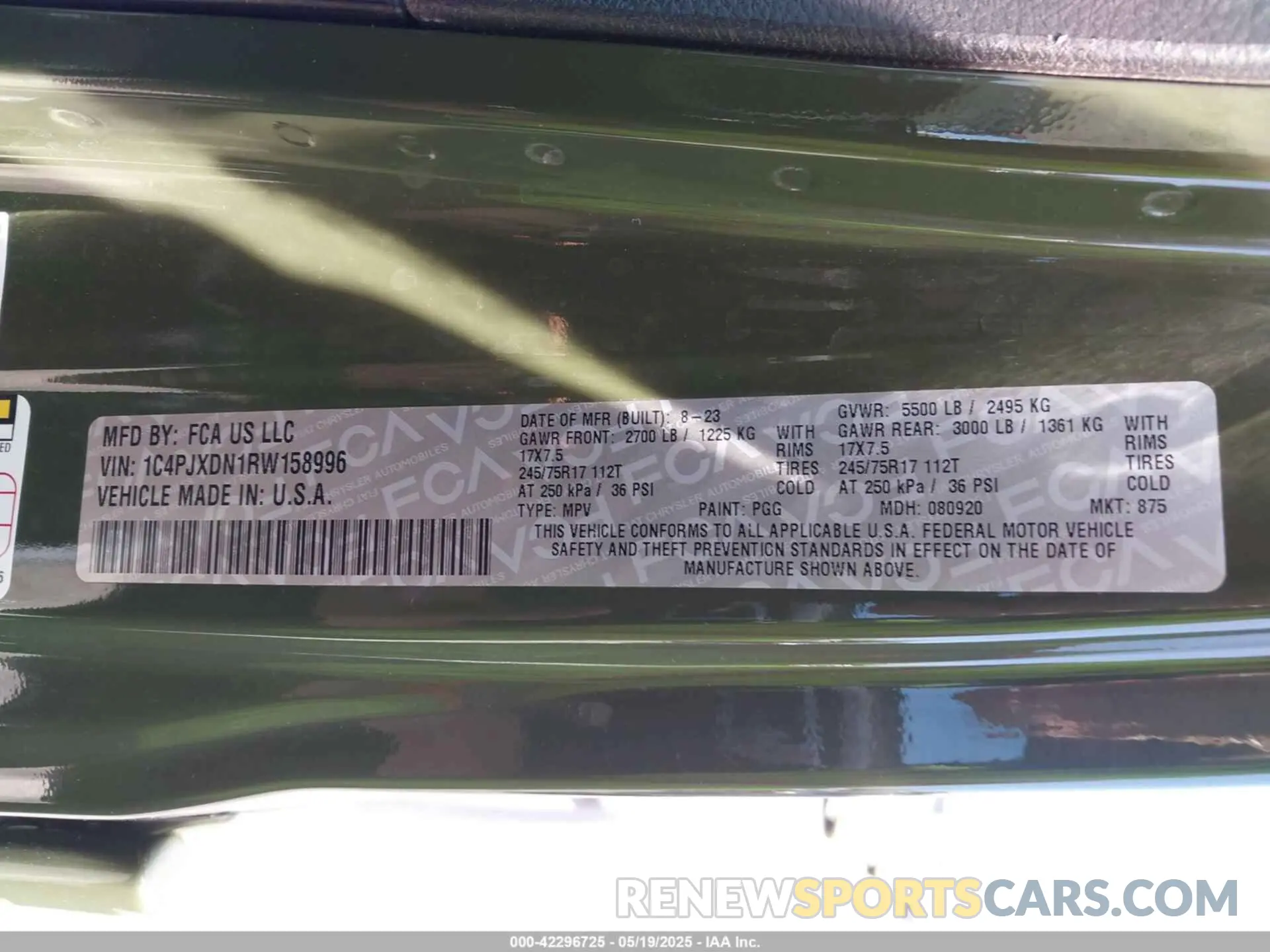 9 Photograph of a damaged car 1C4PJXDN1RW158996 JEEP WRANGLER 2024
