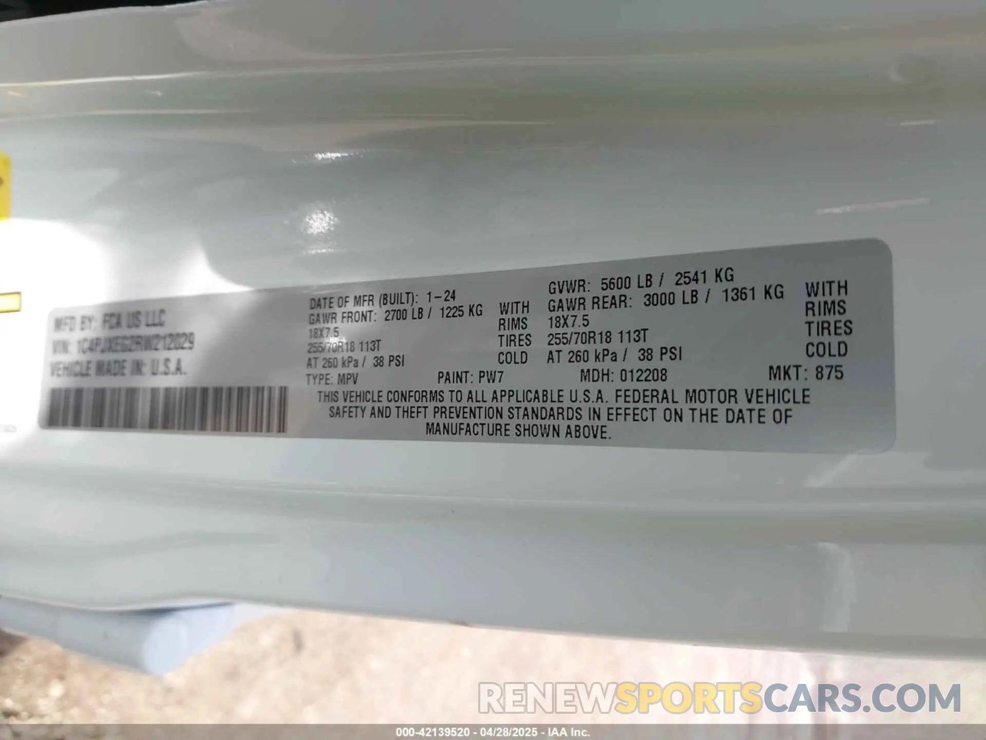 9 Photograph of a damaged car 1C4PJXEG2RW212029 JEEP WRANGLER 2024