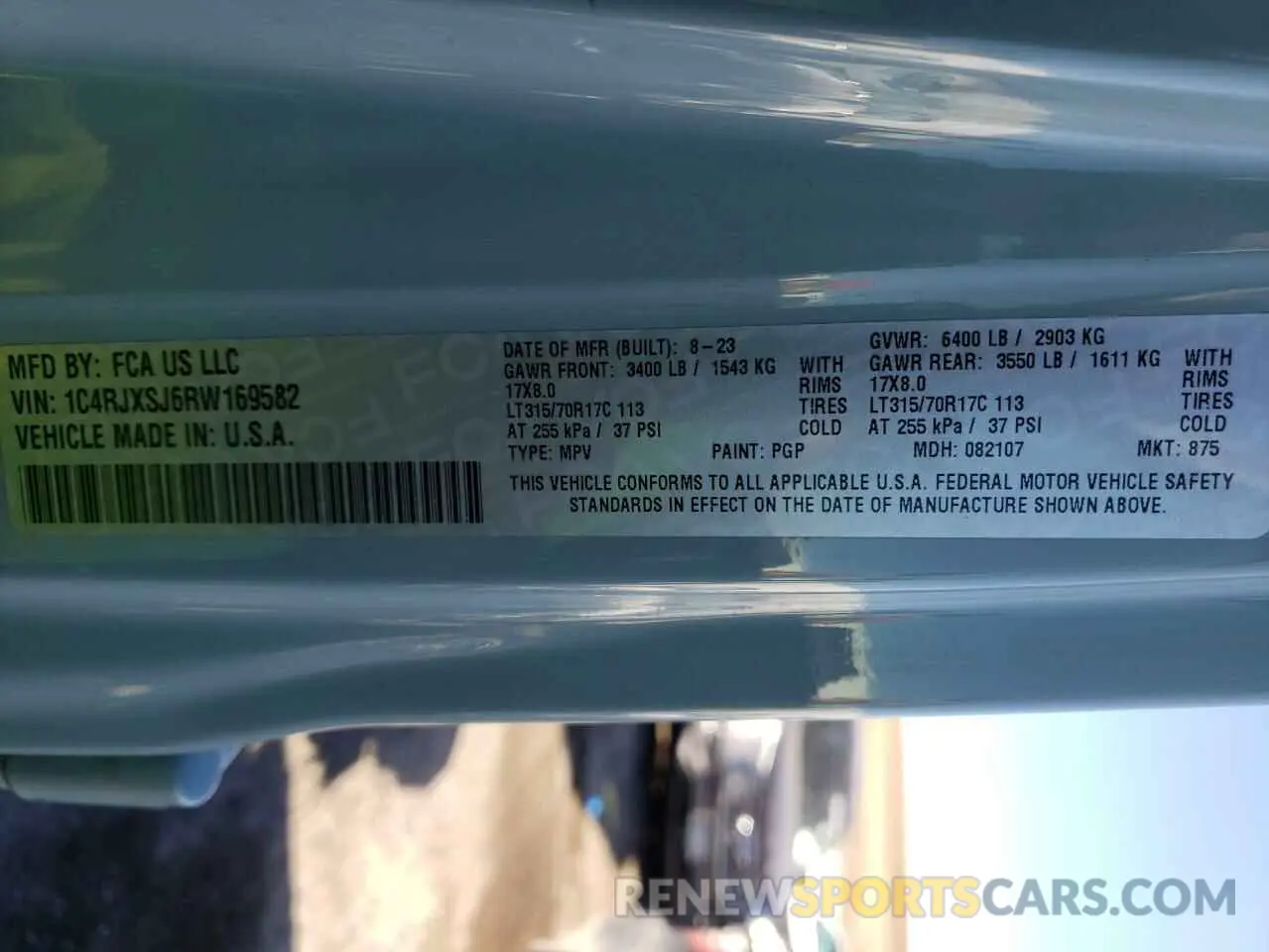 13 Photograph of a damaged car 1C4RJXSJ6RW169582 JEEP WRANGLER 2024