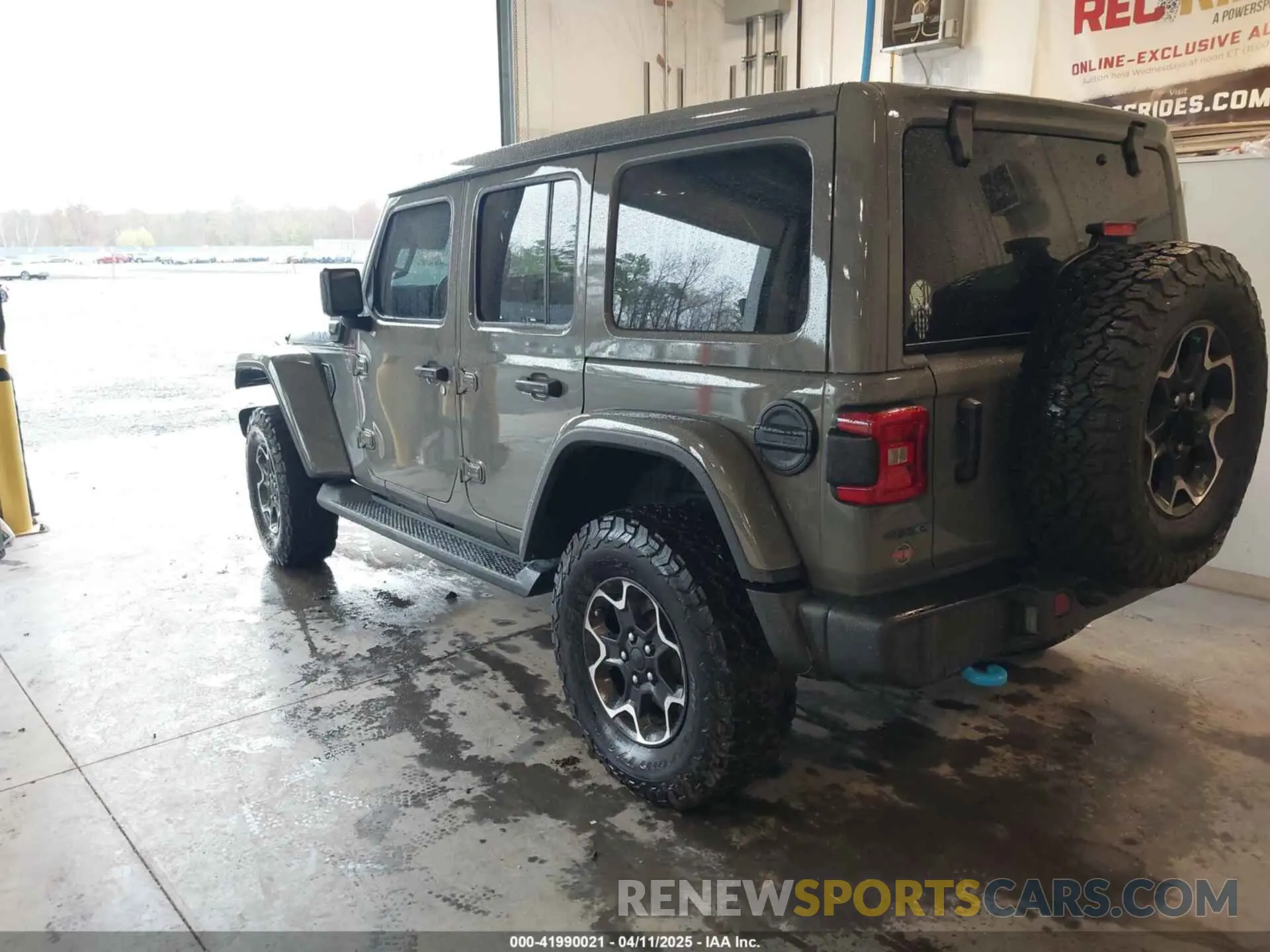 3 Photograph of a damaged car 1C4JJXR65MW675010 JEEP WRANGLER 4XE 2021