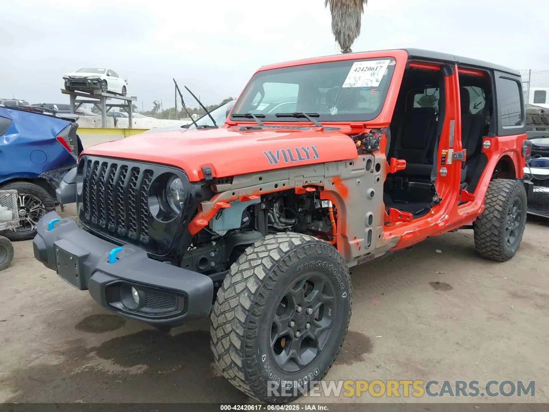 2 Photograph of a damaged car 1C4JJXN60PW685289 JEEP WRANGLER 4XE 2023