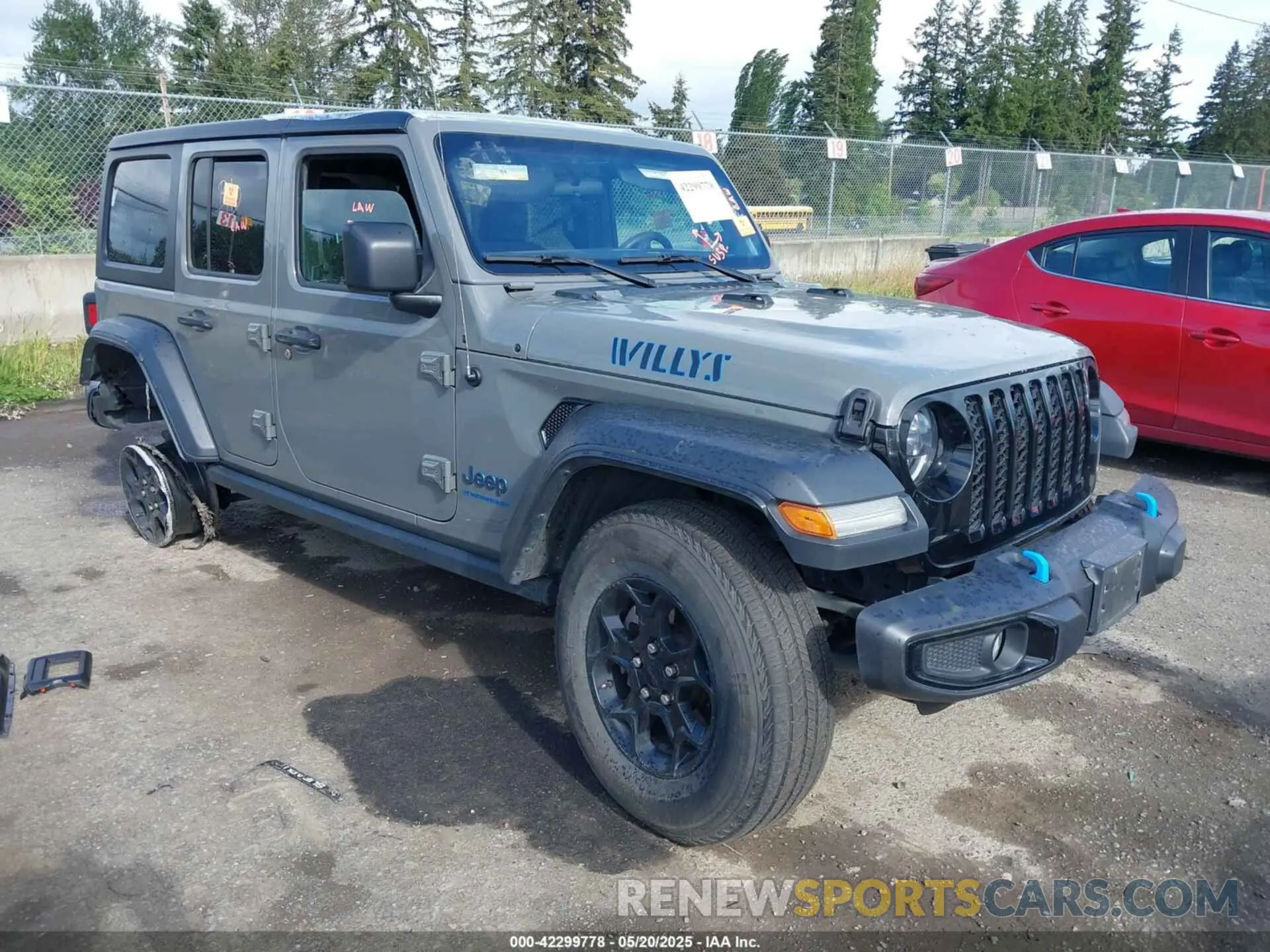 1 Photograph of a damaged car 1C4JJXN61PW629121 JEEP WRANGLER 4XE 2023