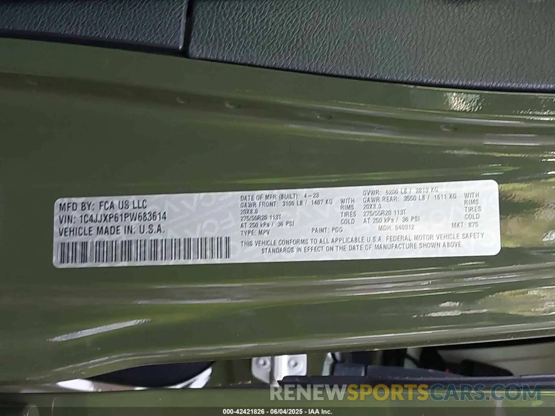 9 Photograph of a damaged car 1C4JJXP61PW683614 JEEP WRANGLER 4XE 2023