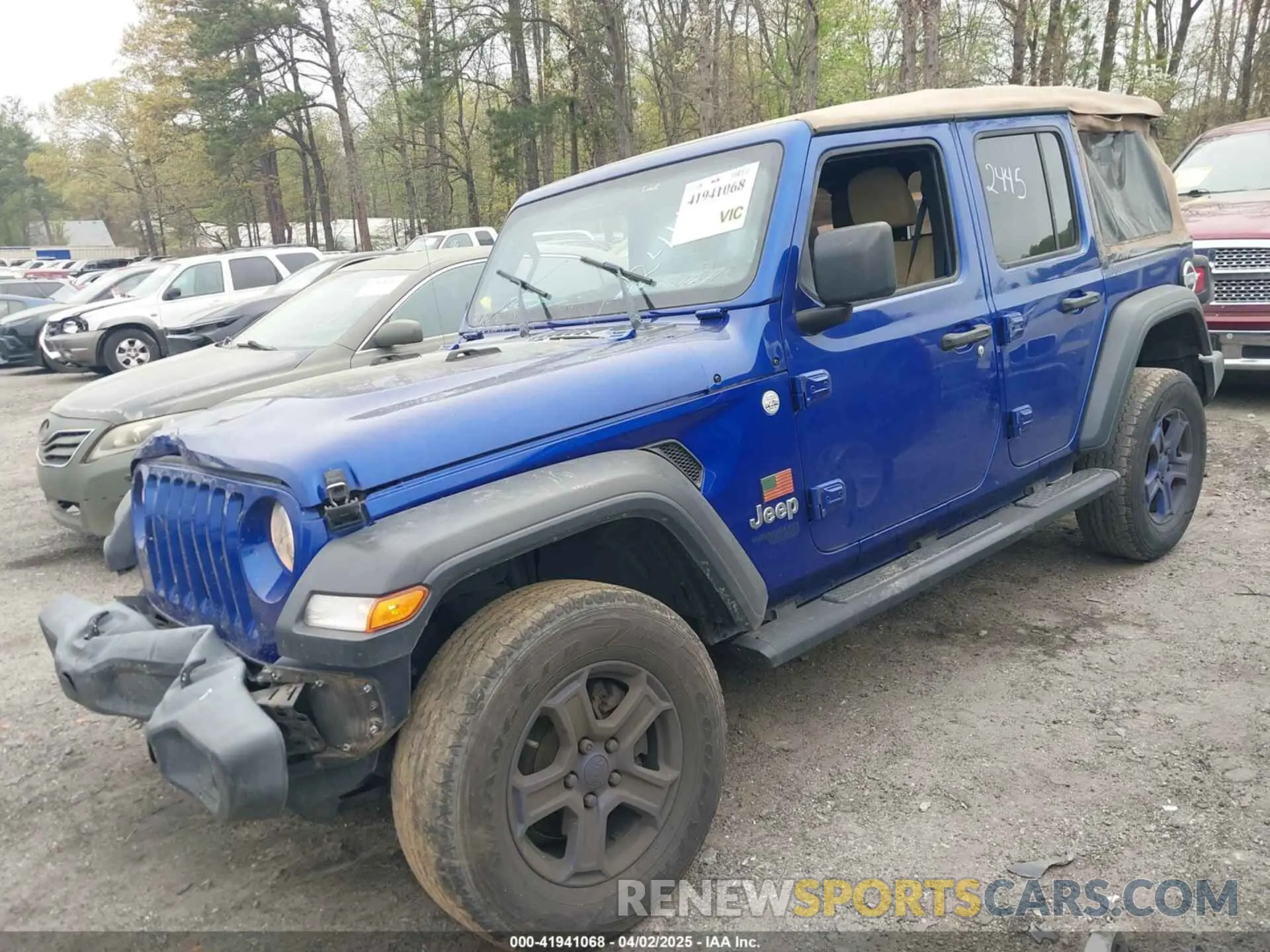 2 Photograph of a damaged car 1C4HJXDG4KW627445 JEEP WRANGLER UNLIMITED 2019