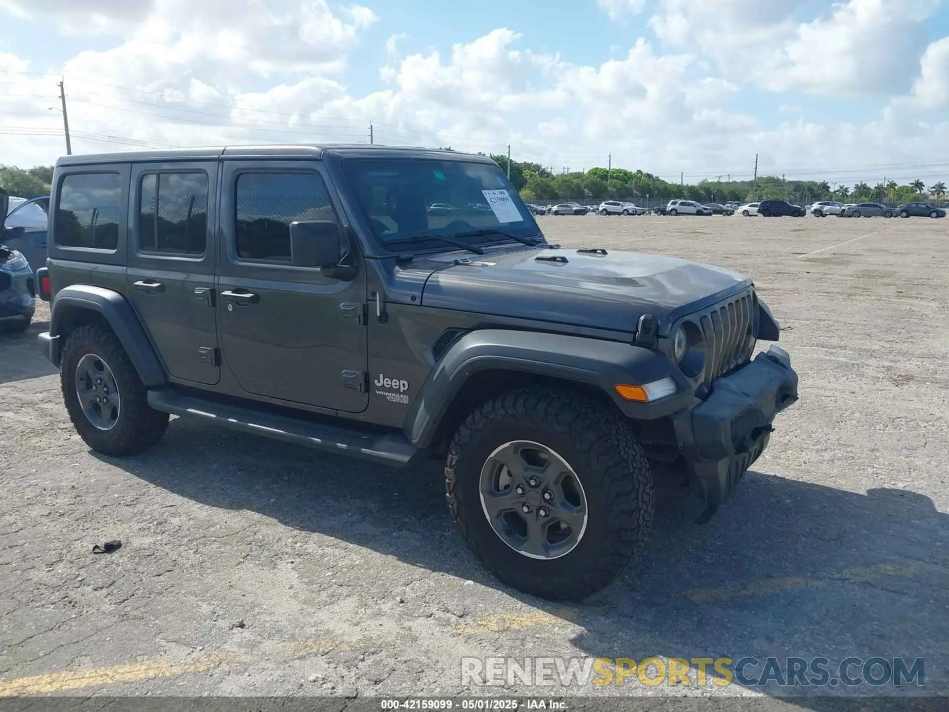 1 Photograph of a damaged car 1C4HJXDN9KW636592 JEEP WRANGLER UNLIMITED 2019