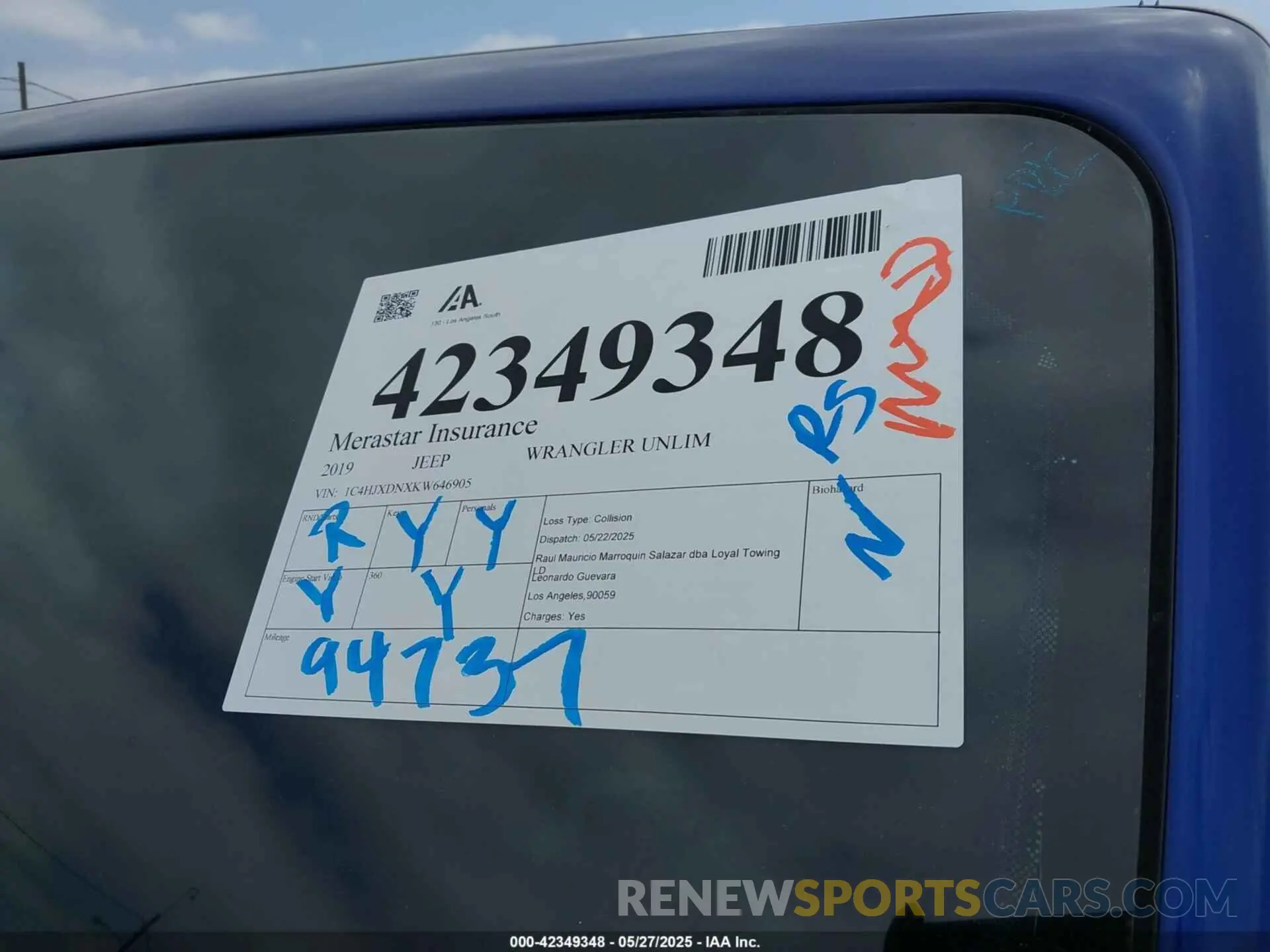 18 Photograph of a damaged car 1C4HJXDNXKW646905 JEEP WRANGLER UNLIMITED 2019