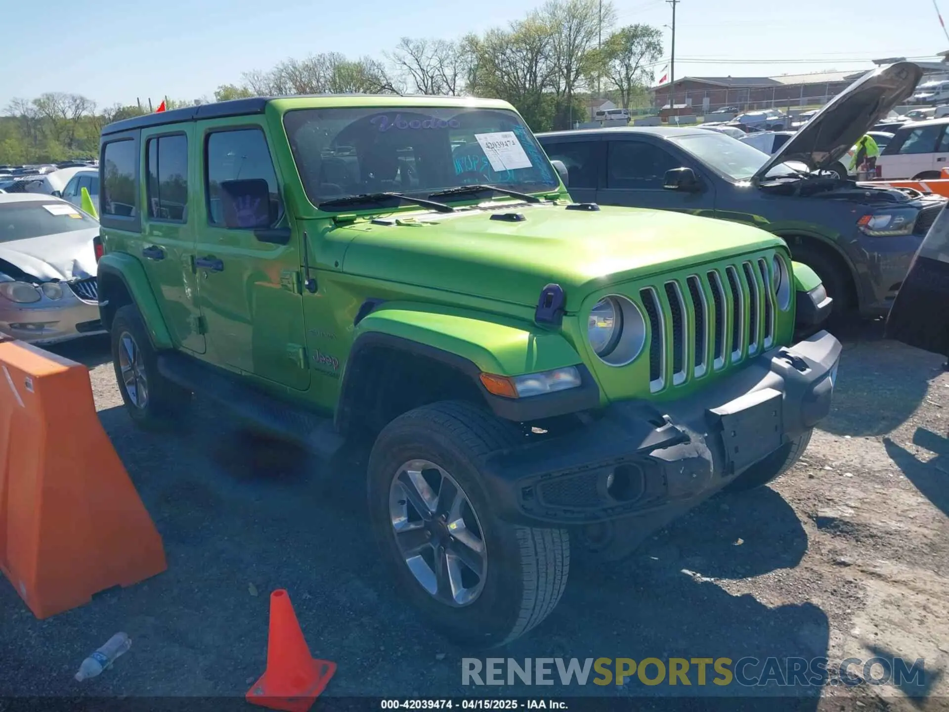 1 Photograph of a damaged car 1C4HJXEN1KW592876 JEEP WRANGLER UNLIMITED 2019