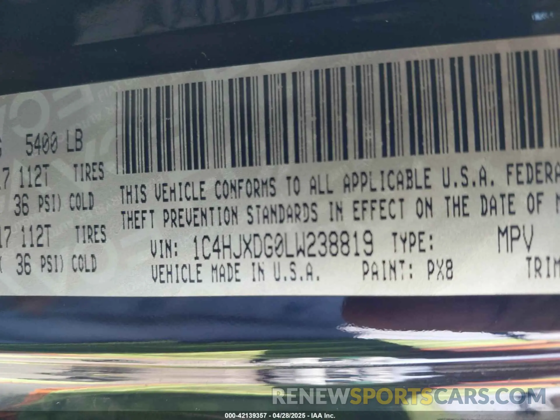 9 Photograph of a damaged car 1C4HJXDG0LW238819 JEEP WRANGLER UNLIMITED 2020