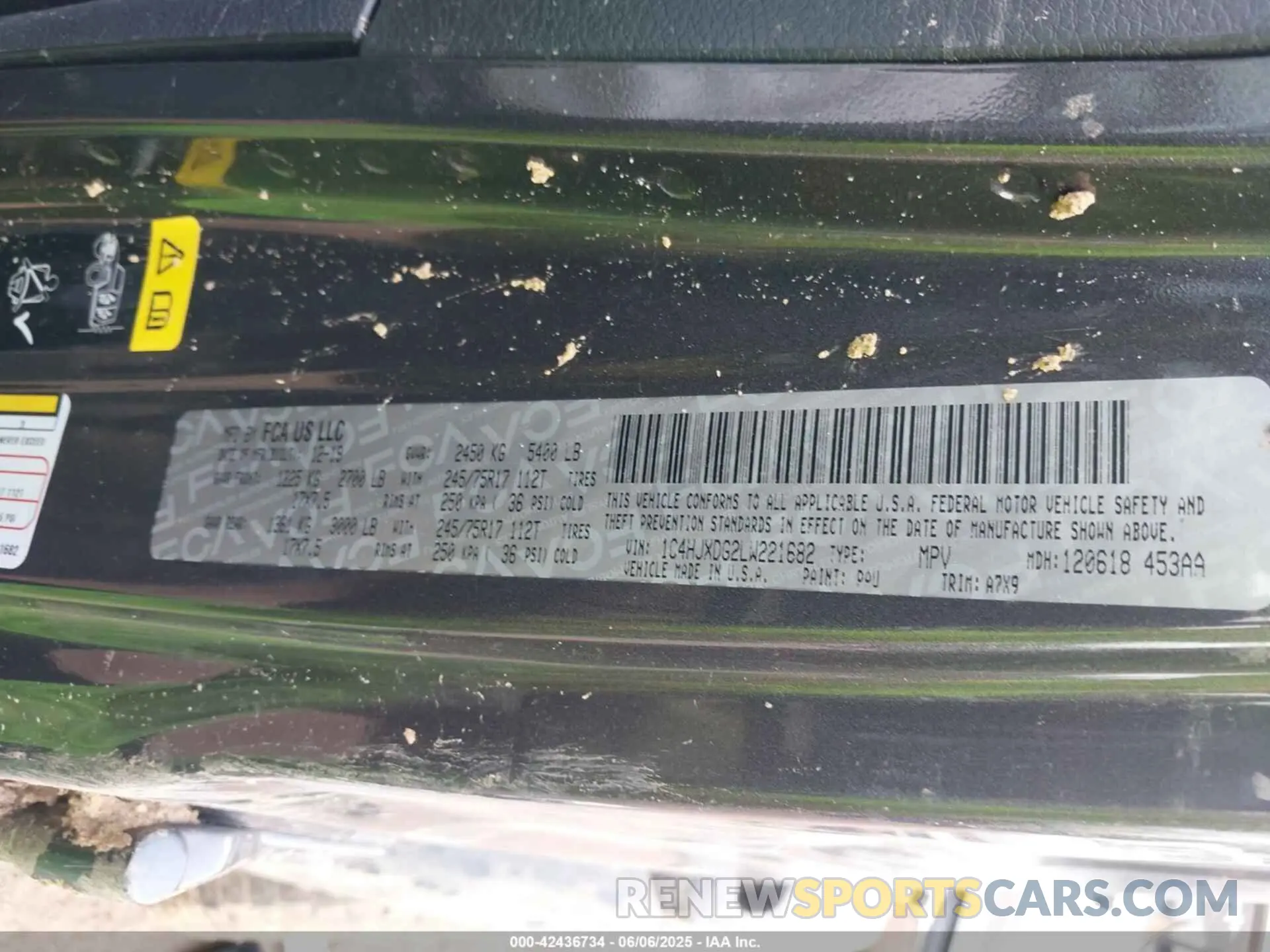 9 Photograph of a damaged car 1C4HJXDG2LW221682 JEEP WRANGLER UNLIMITED 2020