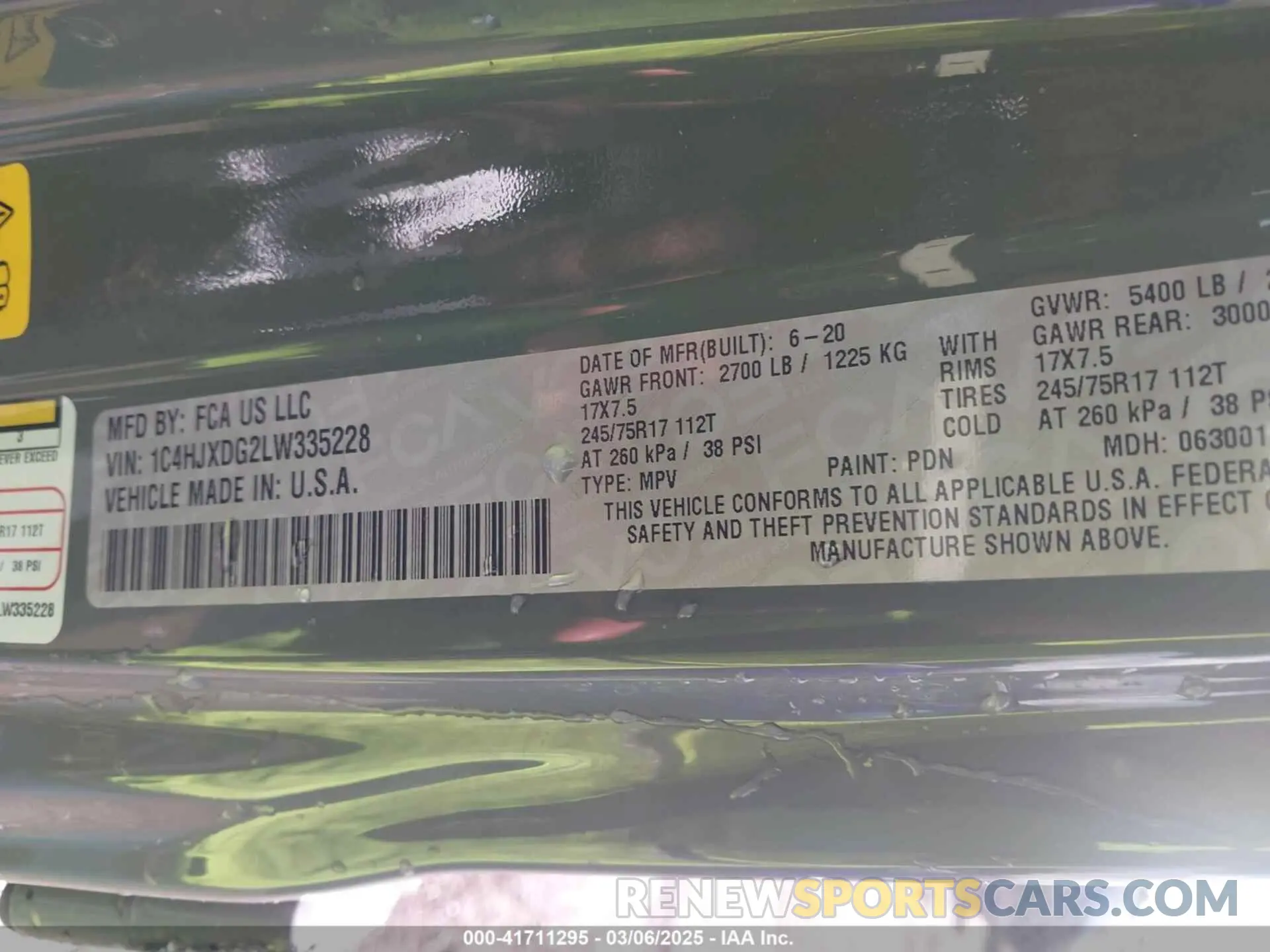 9 Photograph of a damaged car 1C4HJXDG2LW335228 JEEP WRANGLER UNLIMITED 2020