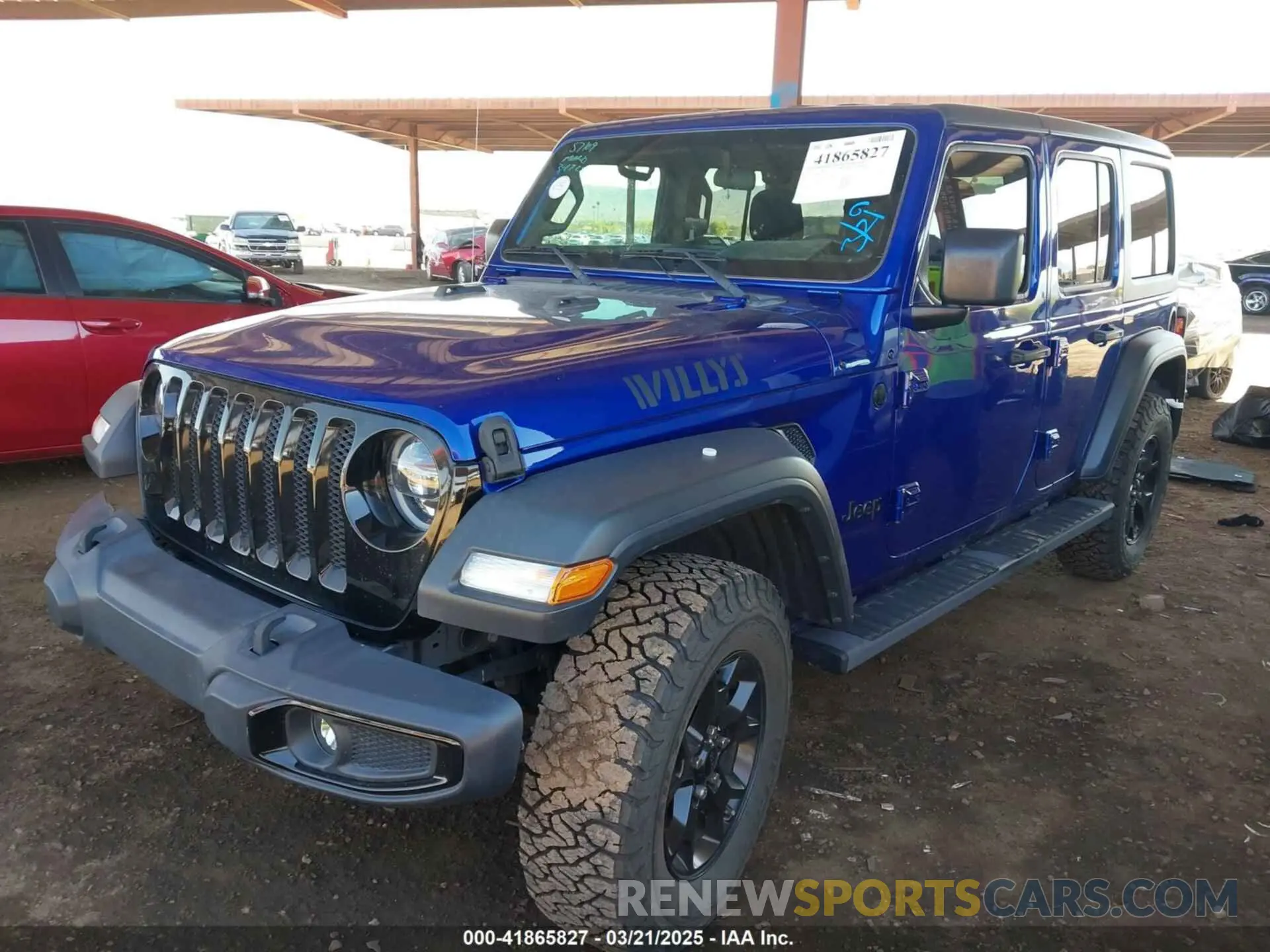 2 Photograph of a damaged car 1C4HJXDG9LW325327 JEEP WRANGLER UNLIMITED 2020