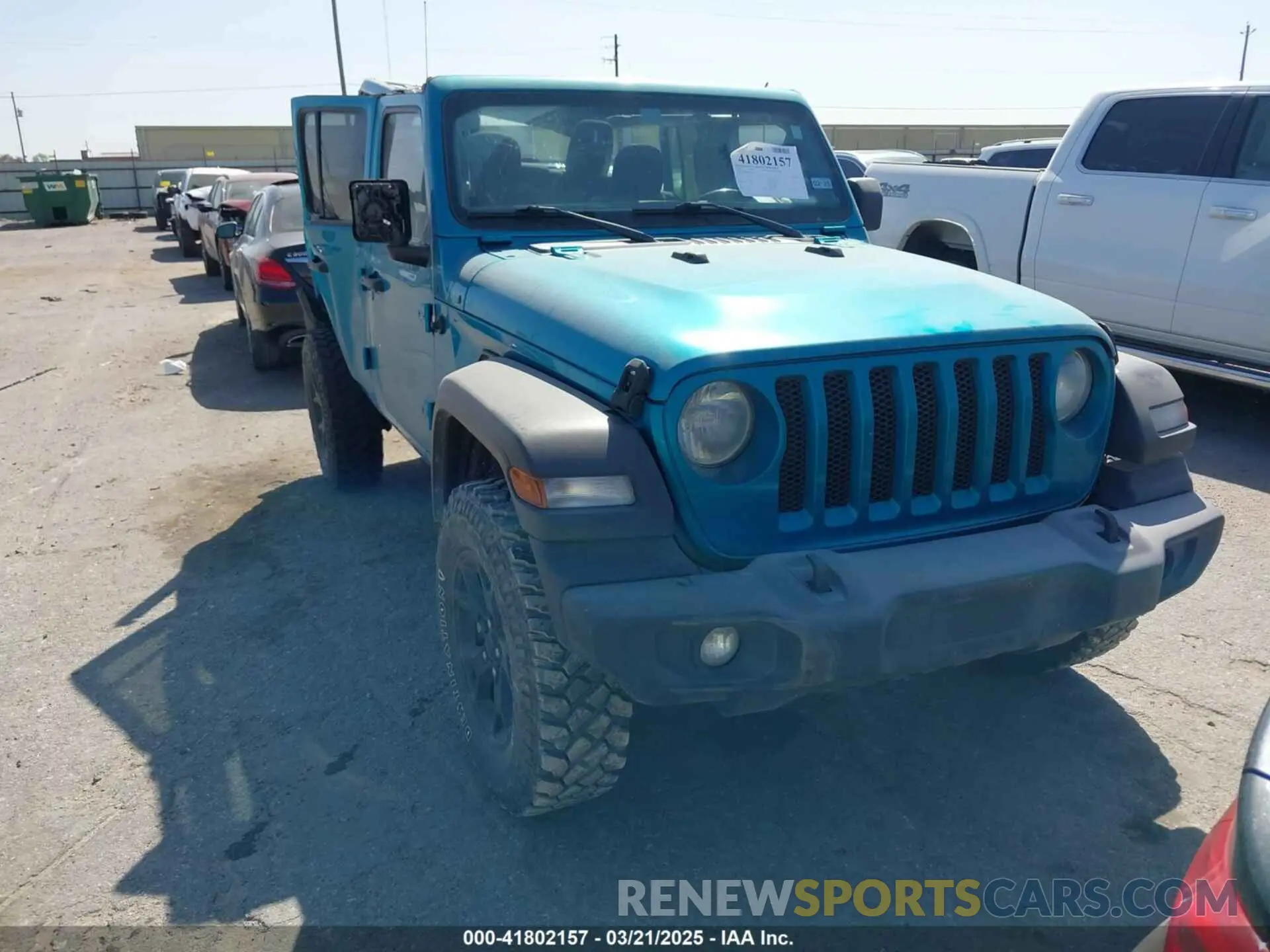 1 Photograph of a damaged car 1C4HJXDGXLW212437 JEEP WRANGLER UNLIMITED 2020