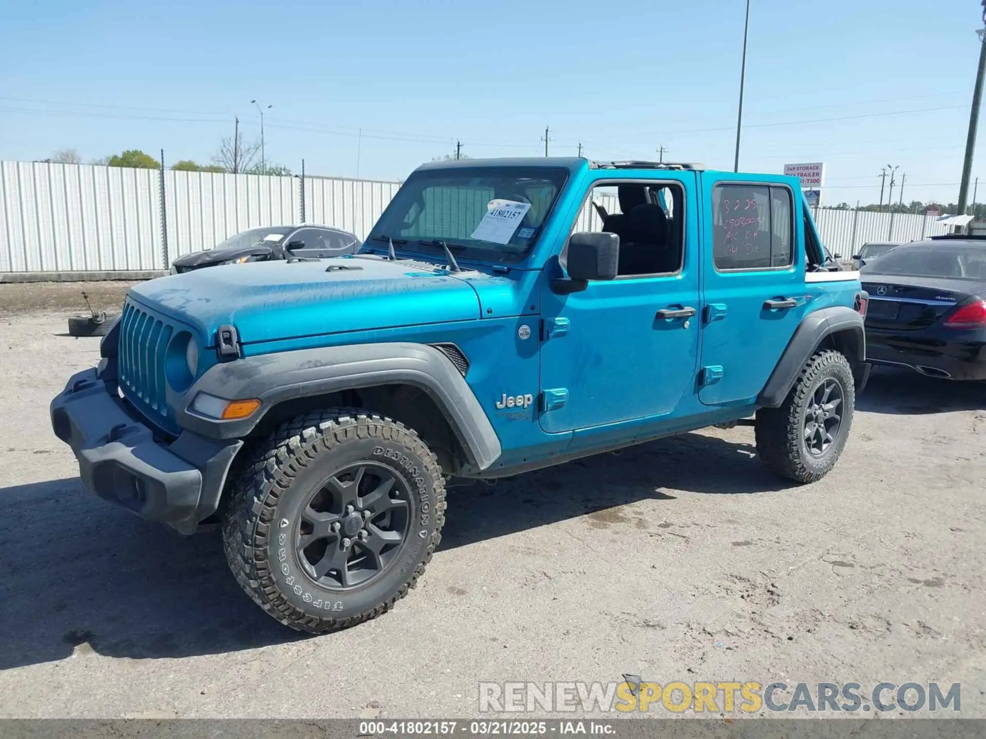 2 Photograph of a damaged car 1C4HJXDGXLW212437 JEEP WRANGLER UNLIMITED 2020