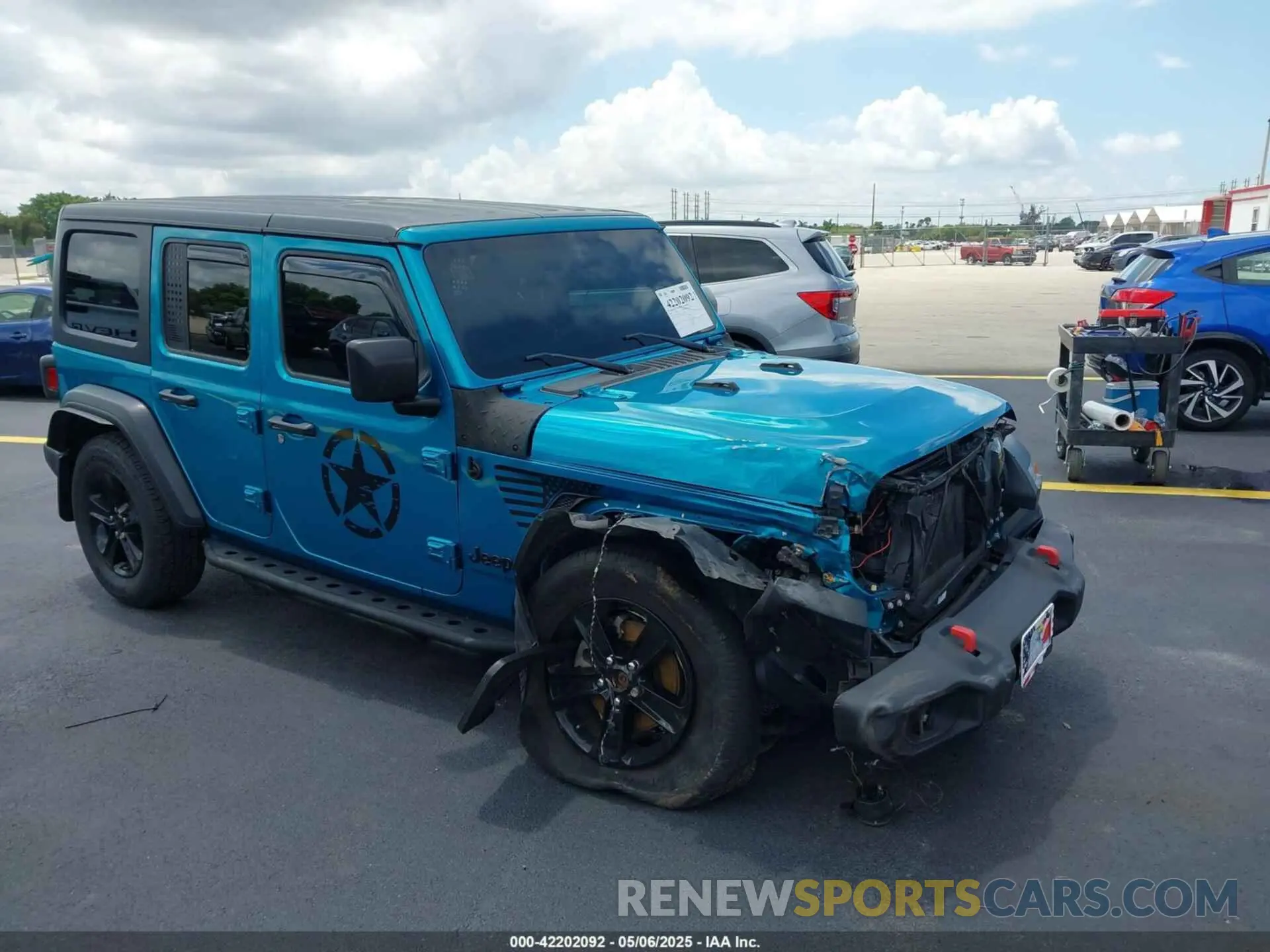 1 Photograph of a damaged car 1C4HJXDGXLW317222 JEEP WRANGLER UNLIMITED 2020