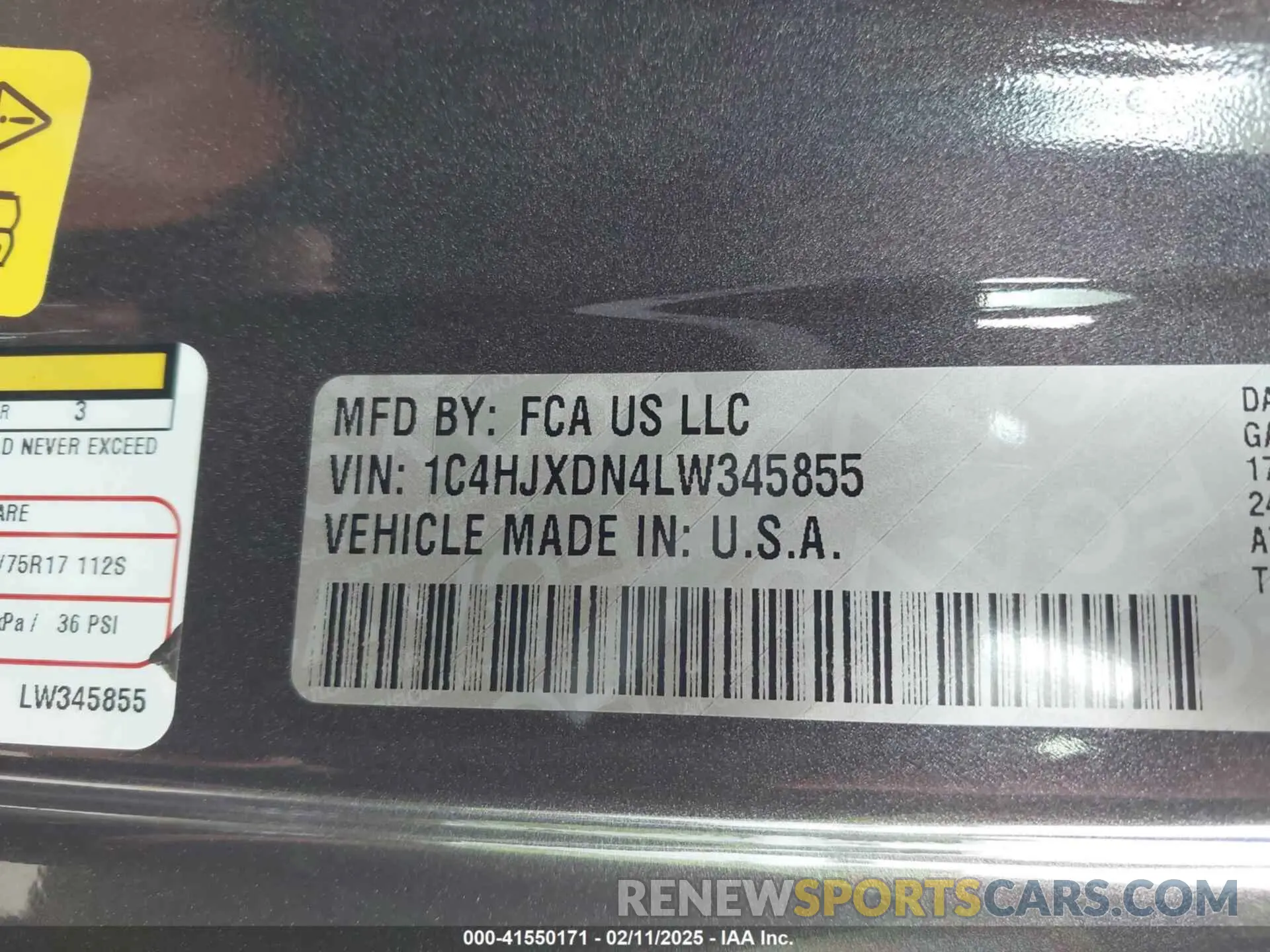 9 Photograph of a damaged car 1C4HJXDN4LW345855 JEEP WRANGLER UNLIMITED 2020