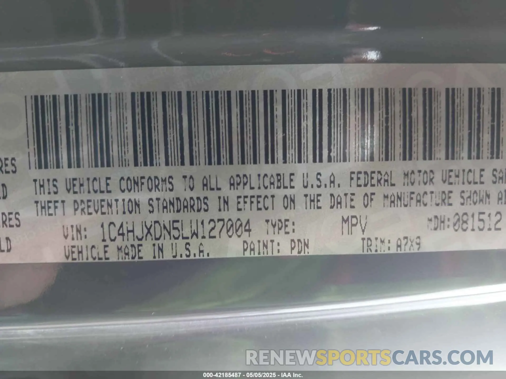 9 Photograph of a damaged car 1C4HJXDN5LW127004 JEEP WRANGLER UNLIMITED 2020