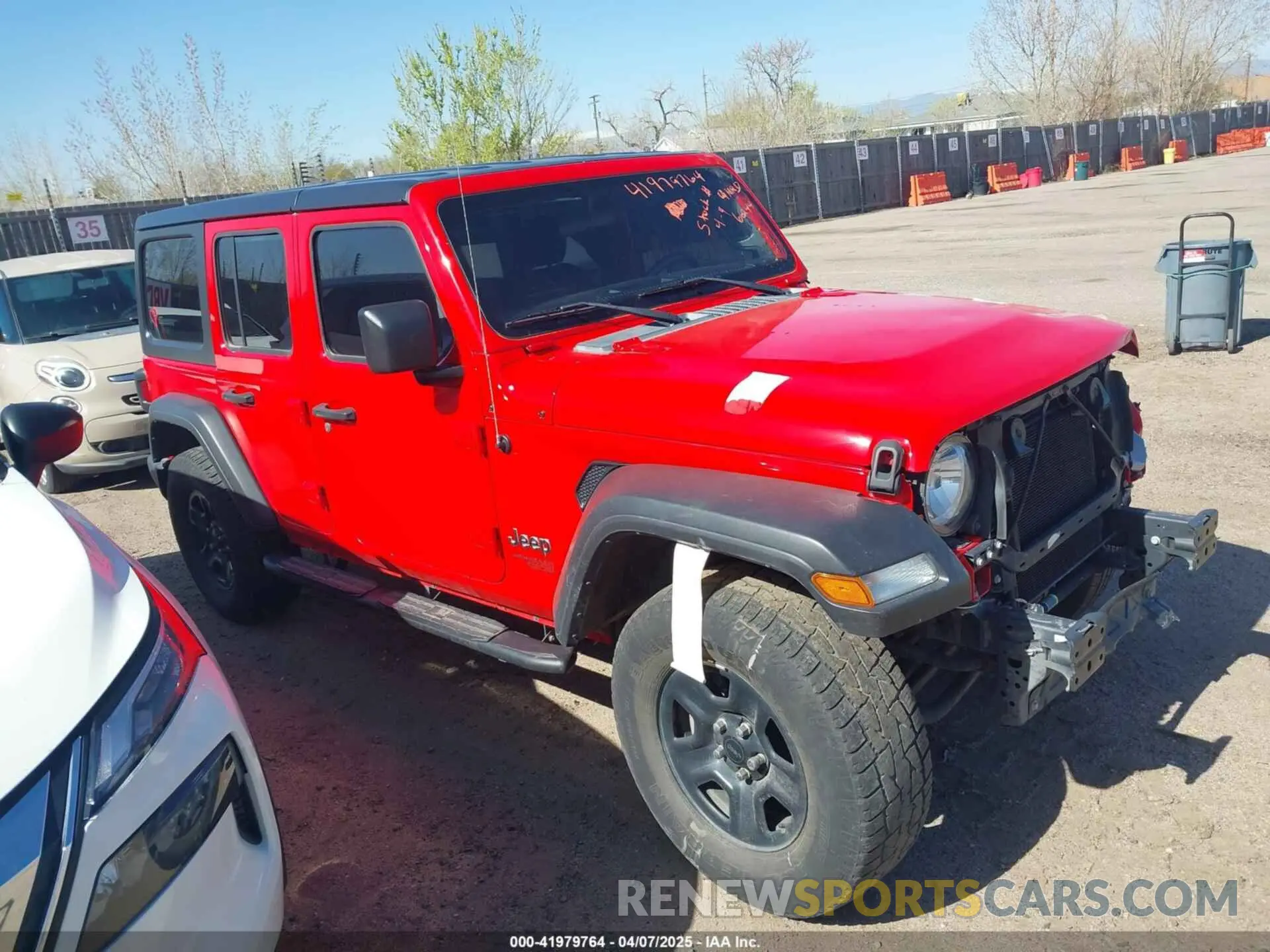 1 Photograph of a damaged car 1C4HJXDN5LW130646 JEEP WRANGLER UNLIMITED 2020