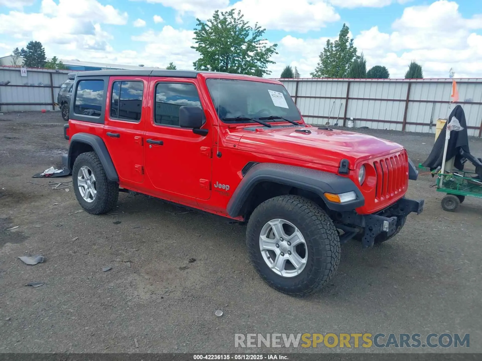 1 Photograph of a damaged car 1C4HJXDN5LW279865 JEEP WRANGLER UNLIMITED 2020