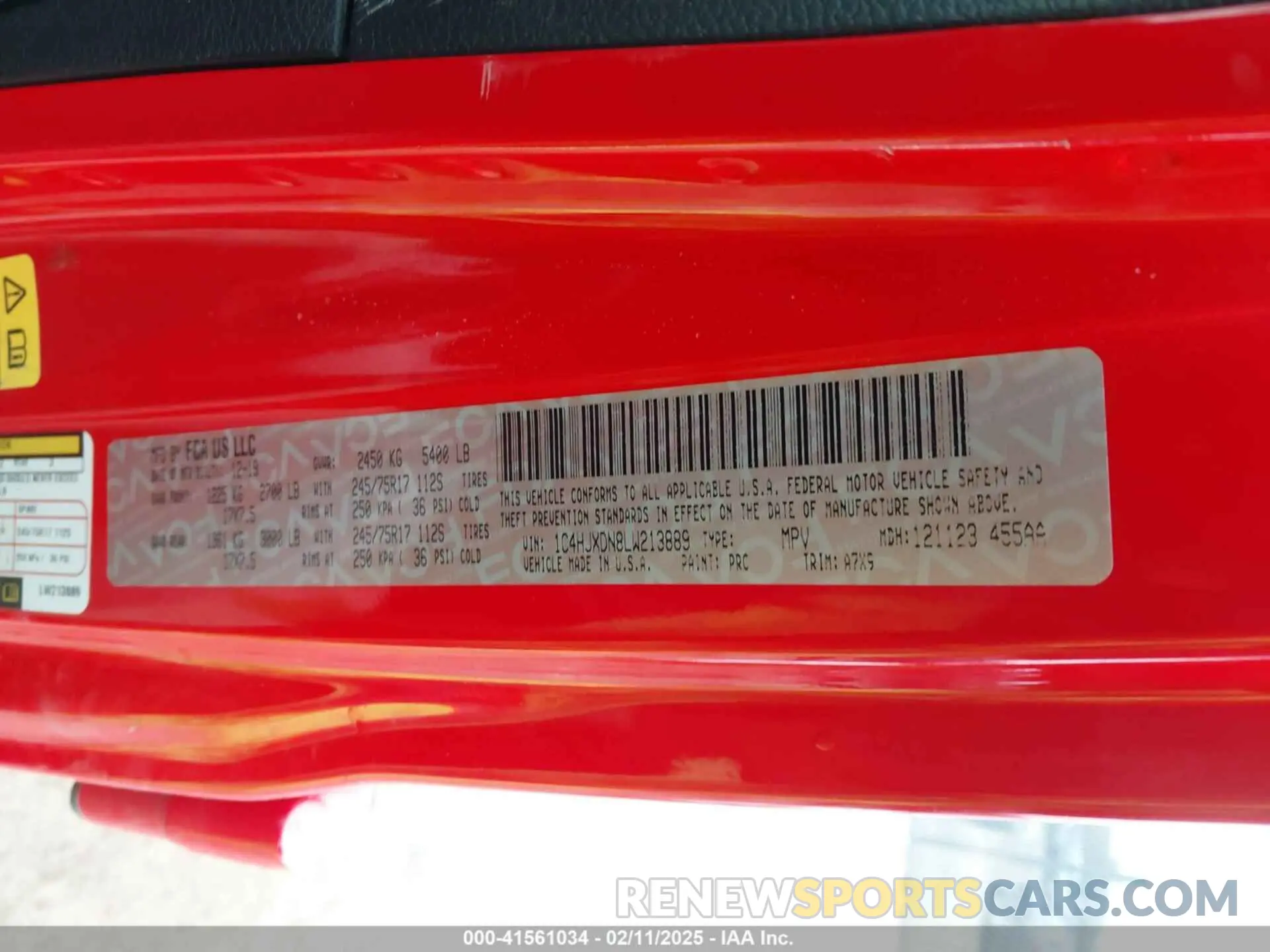 9 Photograph of a damaged car 1C4HJXDN8LW213889 JEEP WRANGLER UNLIMITED 2020