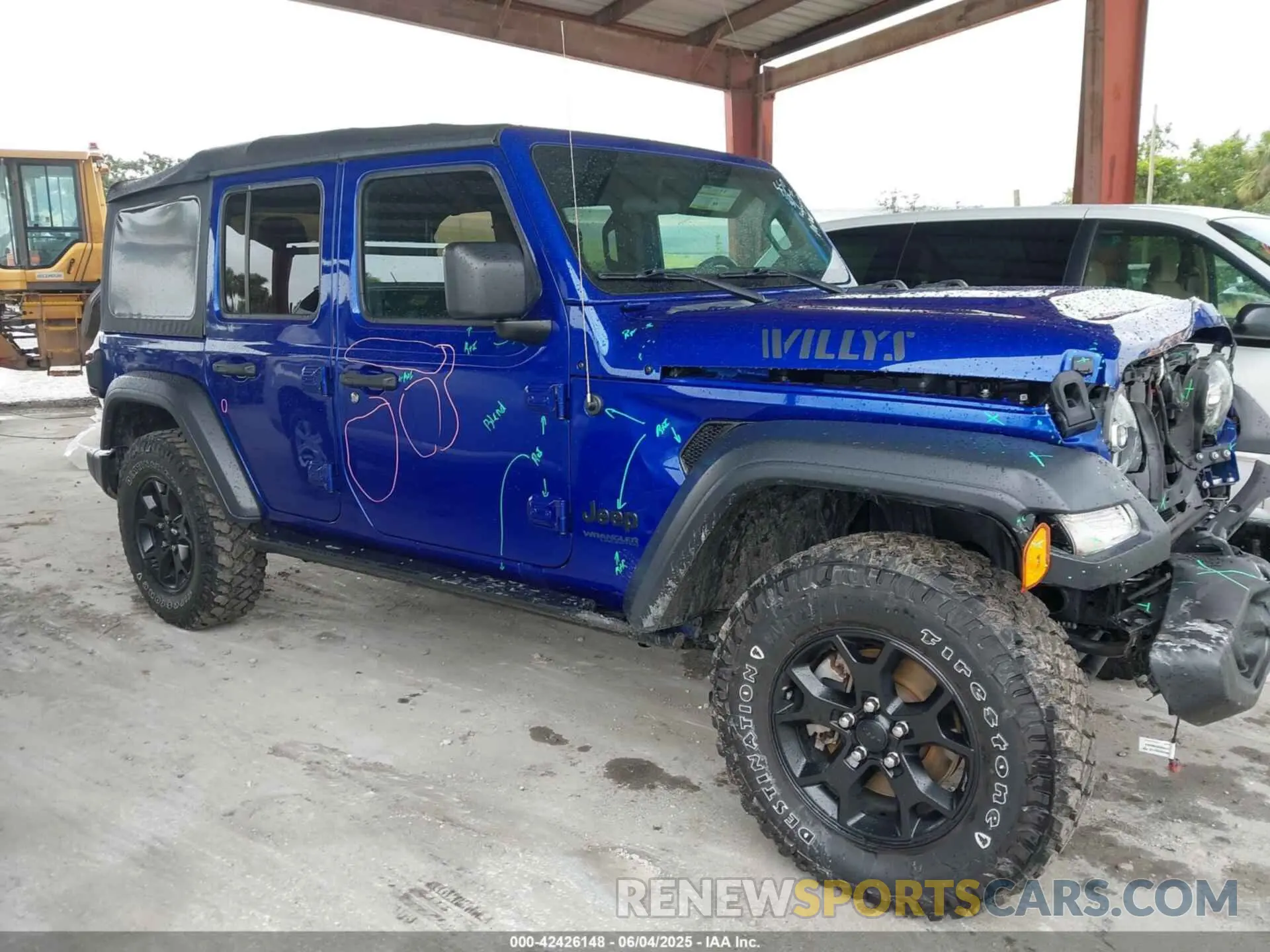 1 Photograph of a damaged car 1C4HJXDN8LW261392 JEEP WRANGLER UNLIMITED 2020