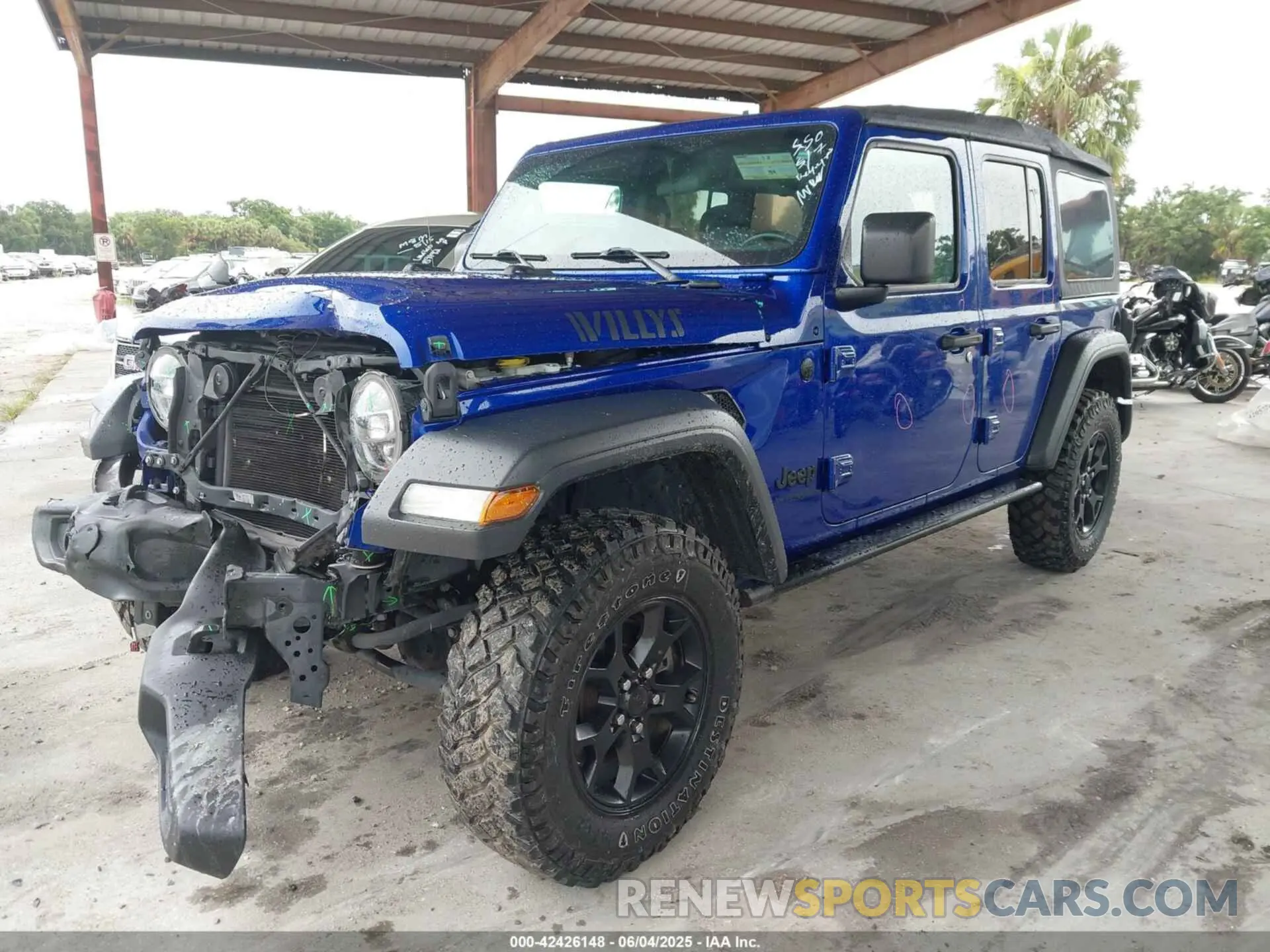 2 Photograph of a damaged car 1C4HJXDN8LW261392 JEEP WRANGLER UNLIMITED 2020